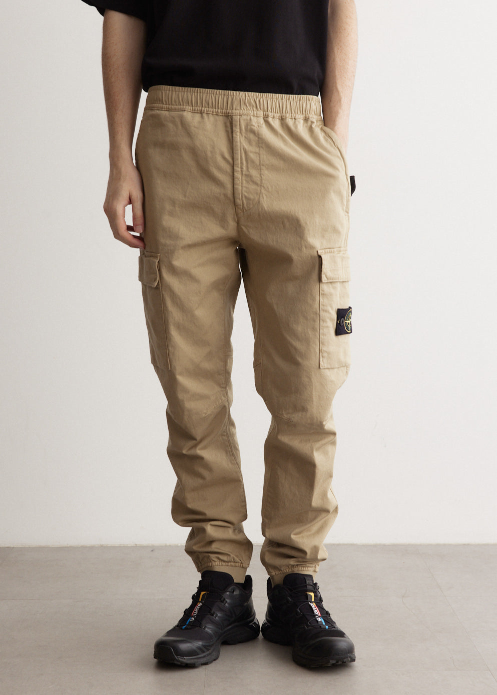 Regular Fit Tapered Stretch Cotton Cargo