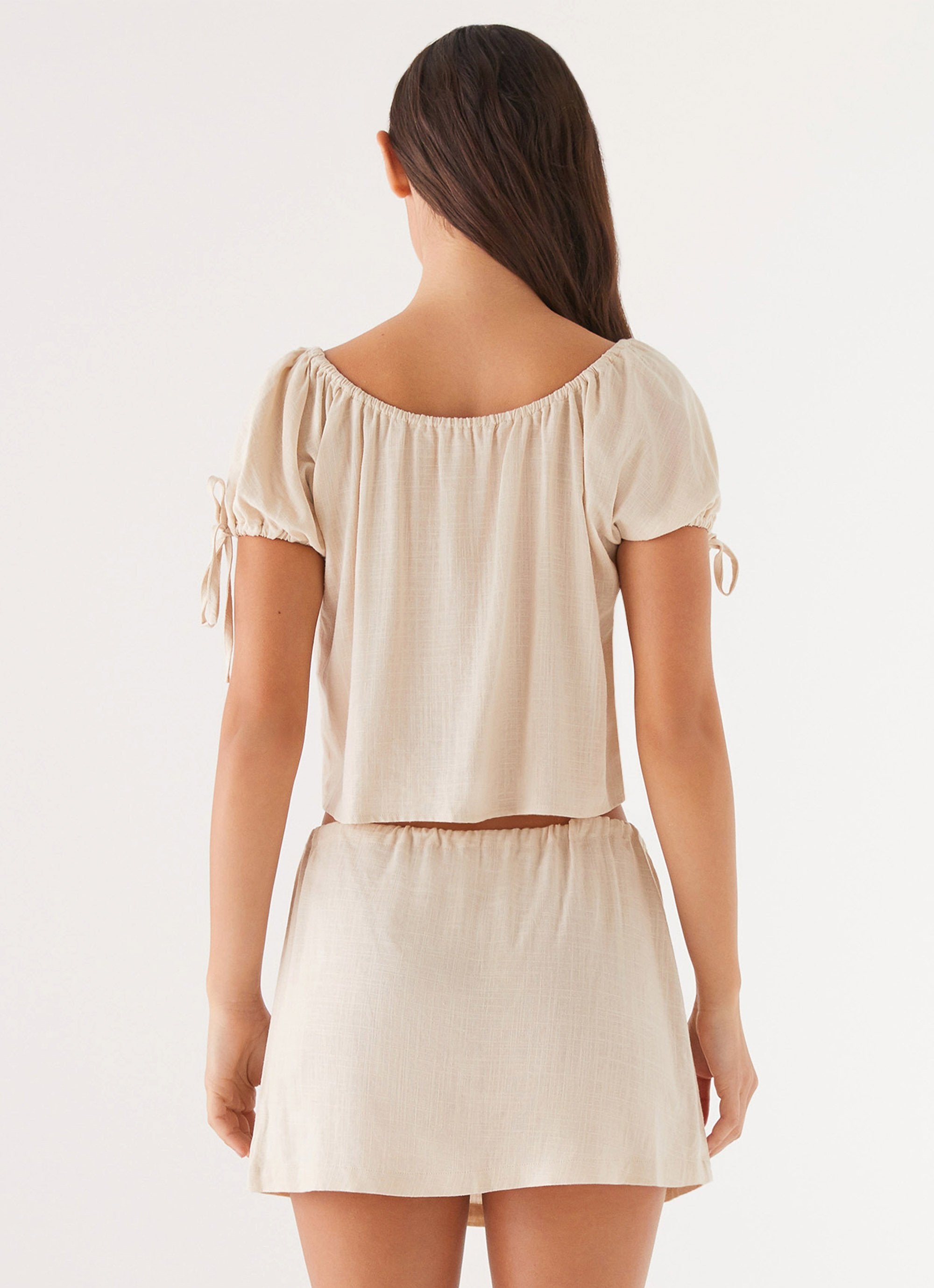 Amber Fields Linen Top - Natural