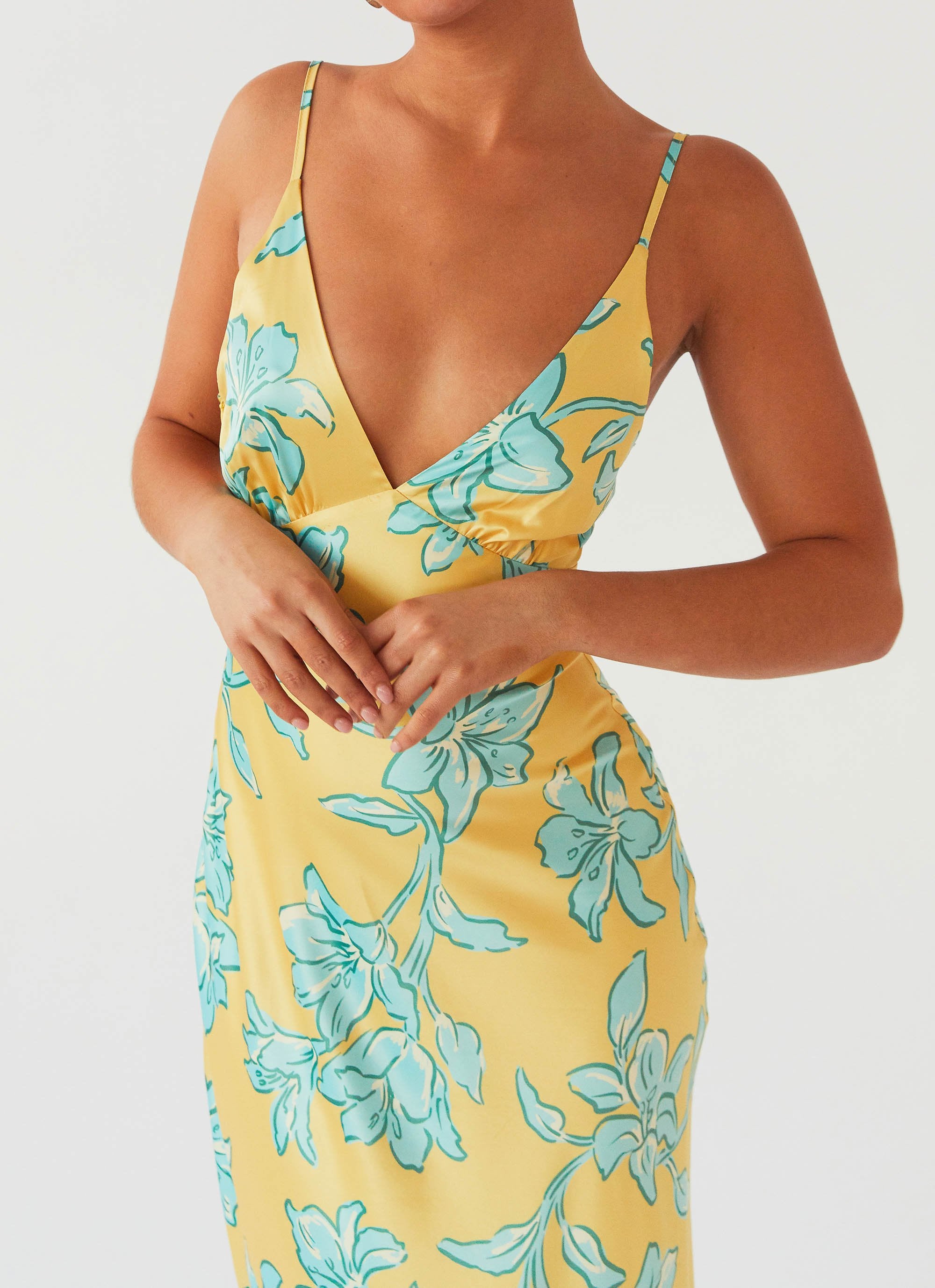 Sorrento Sun Maxi Dress - Golden Bloom