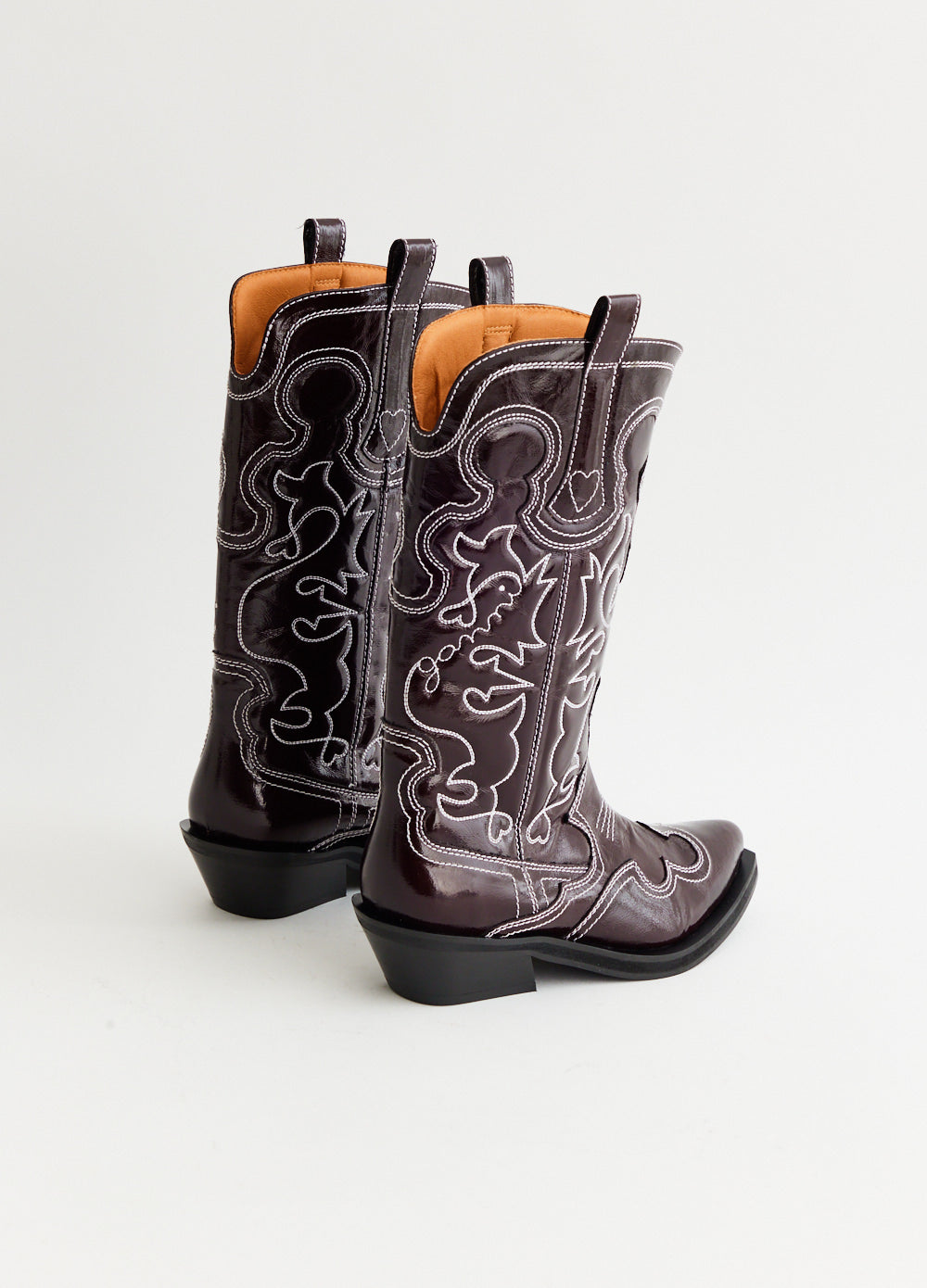 Mid Shaft Embroidered Western Boots