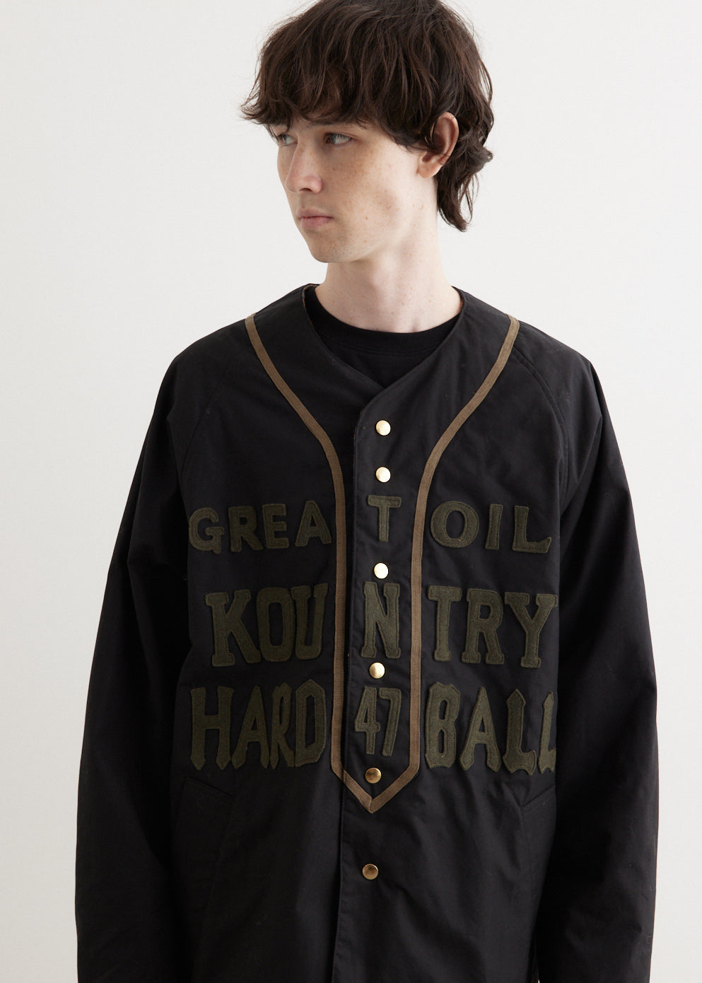 Weather Cotton Oil Coating Baseball Blouson