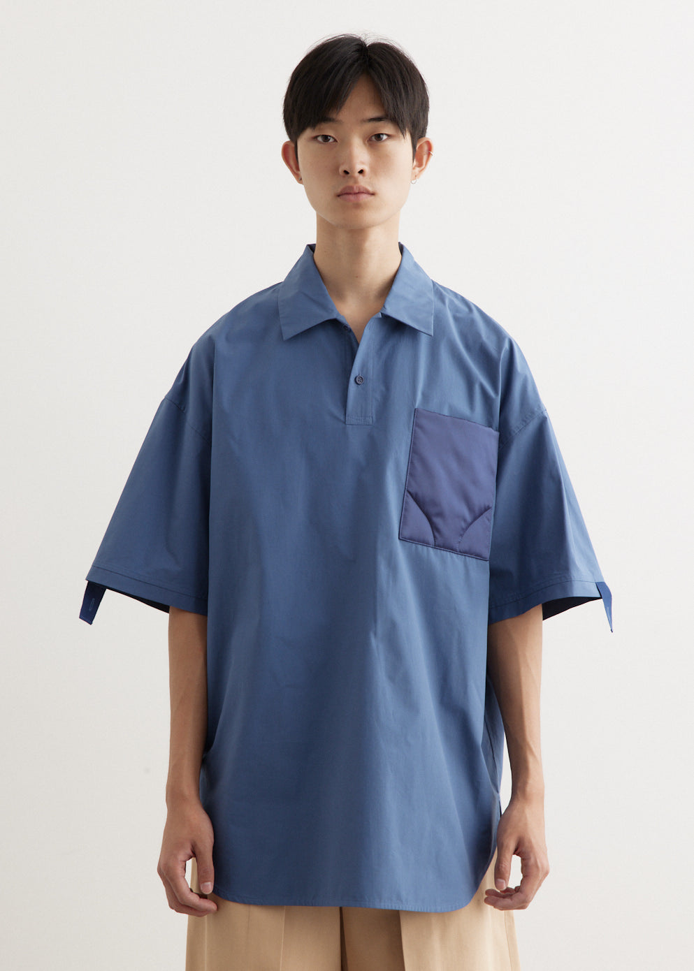 Quilted Pocket Polo Top