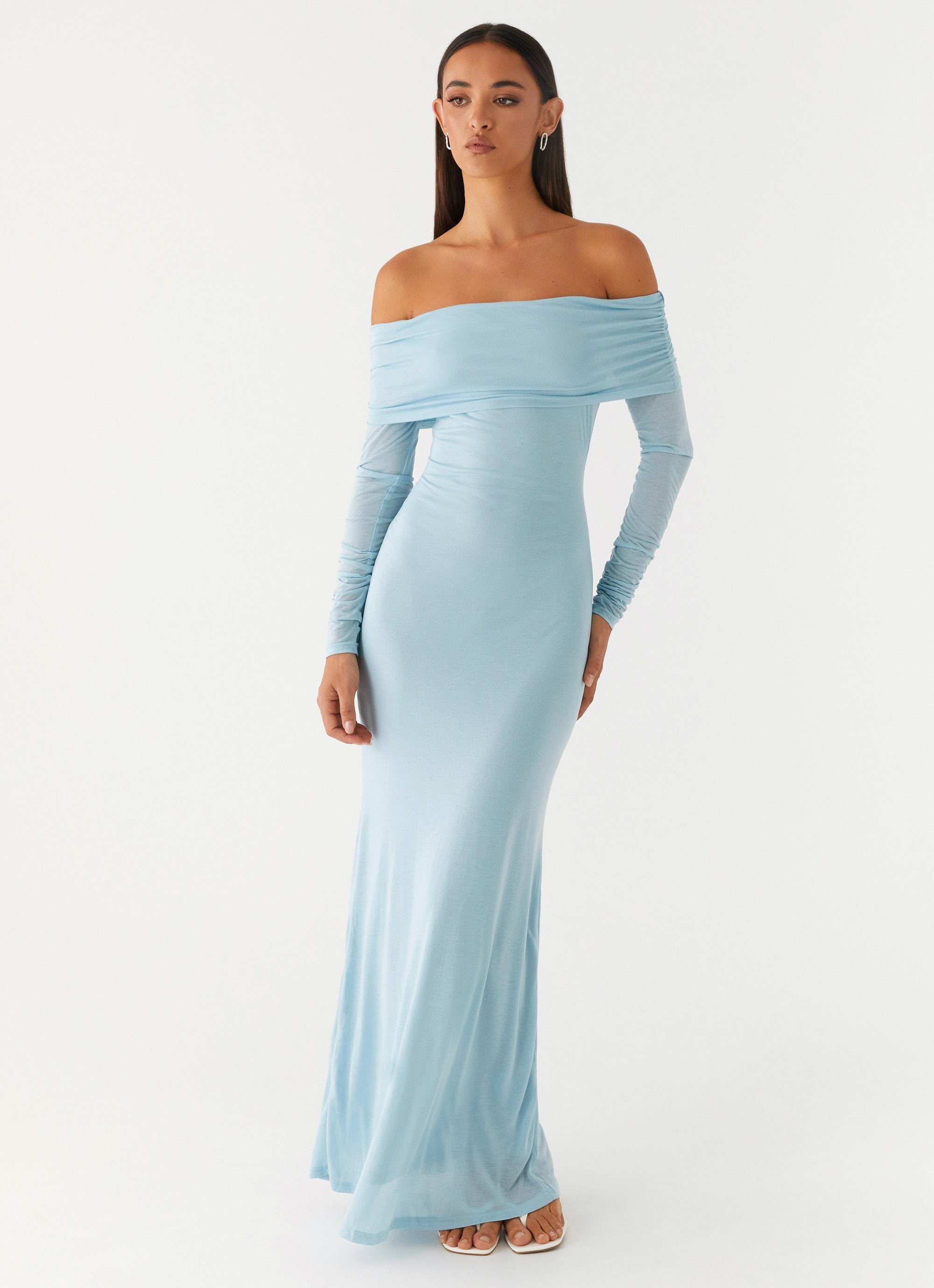 Cocoa Long Sleeve Maxi Dress - Blue