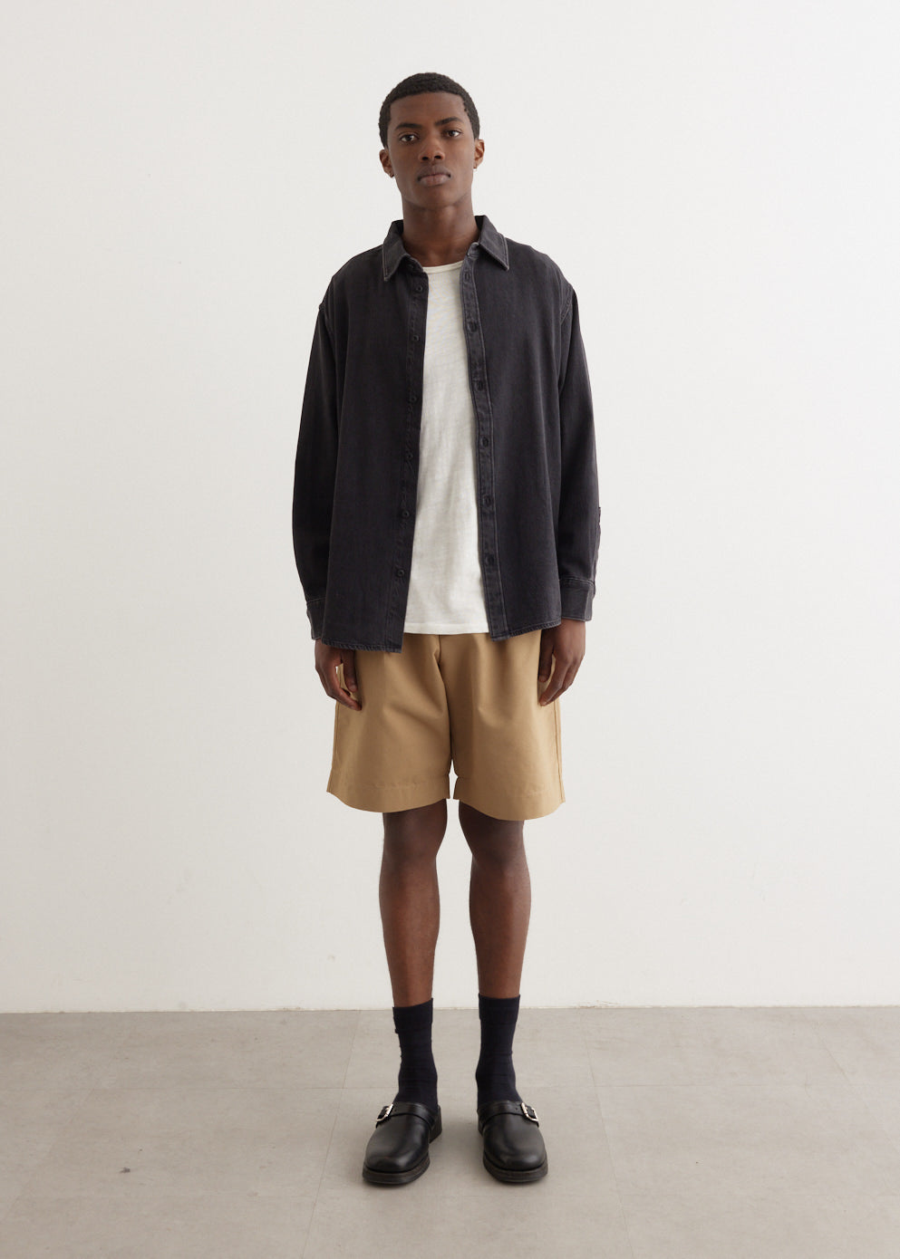 Pleated Track Shorts