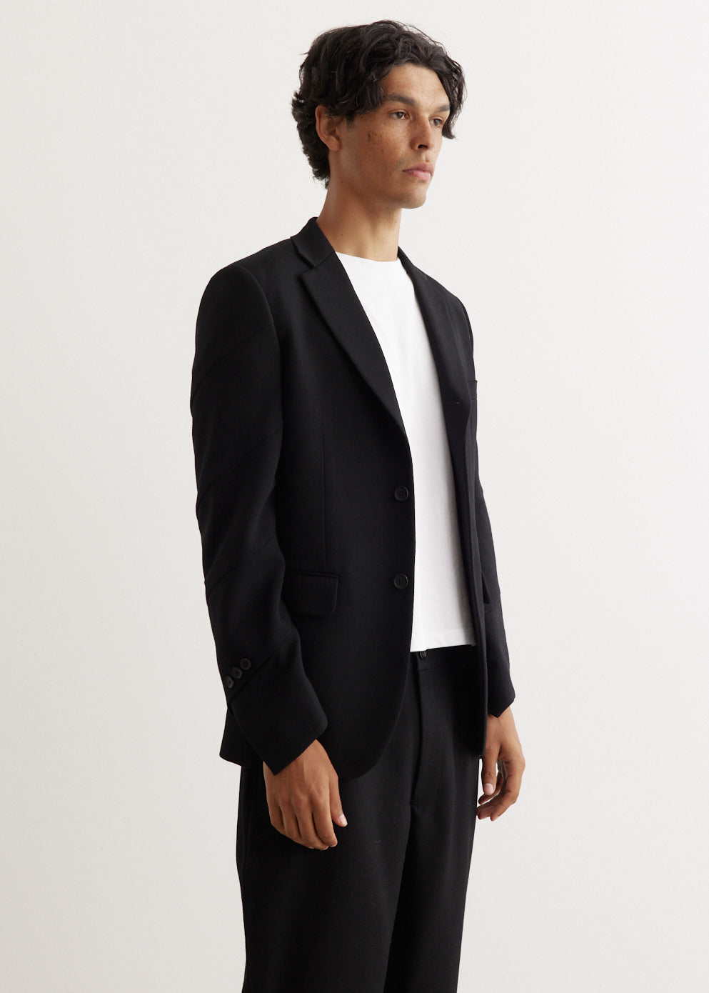 Gabardine Spiral Sleeve 2 Button Jacket