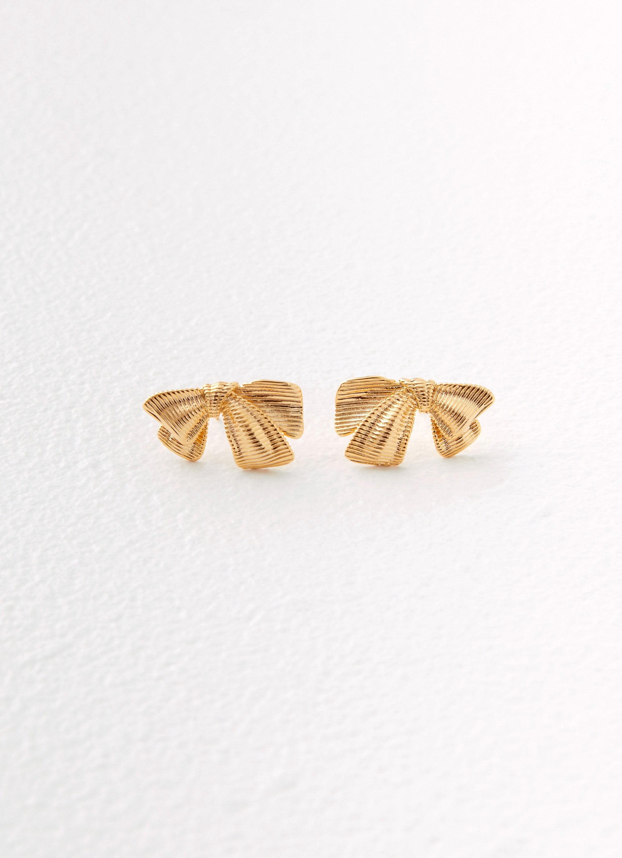 Kiyah Bow Earrings - Gold