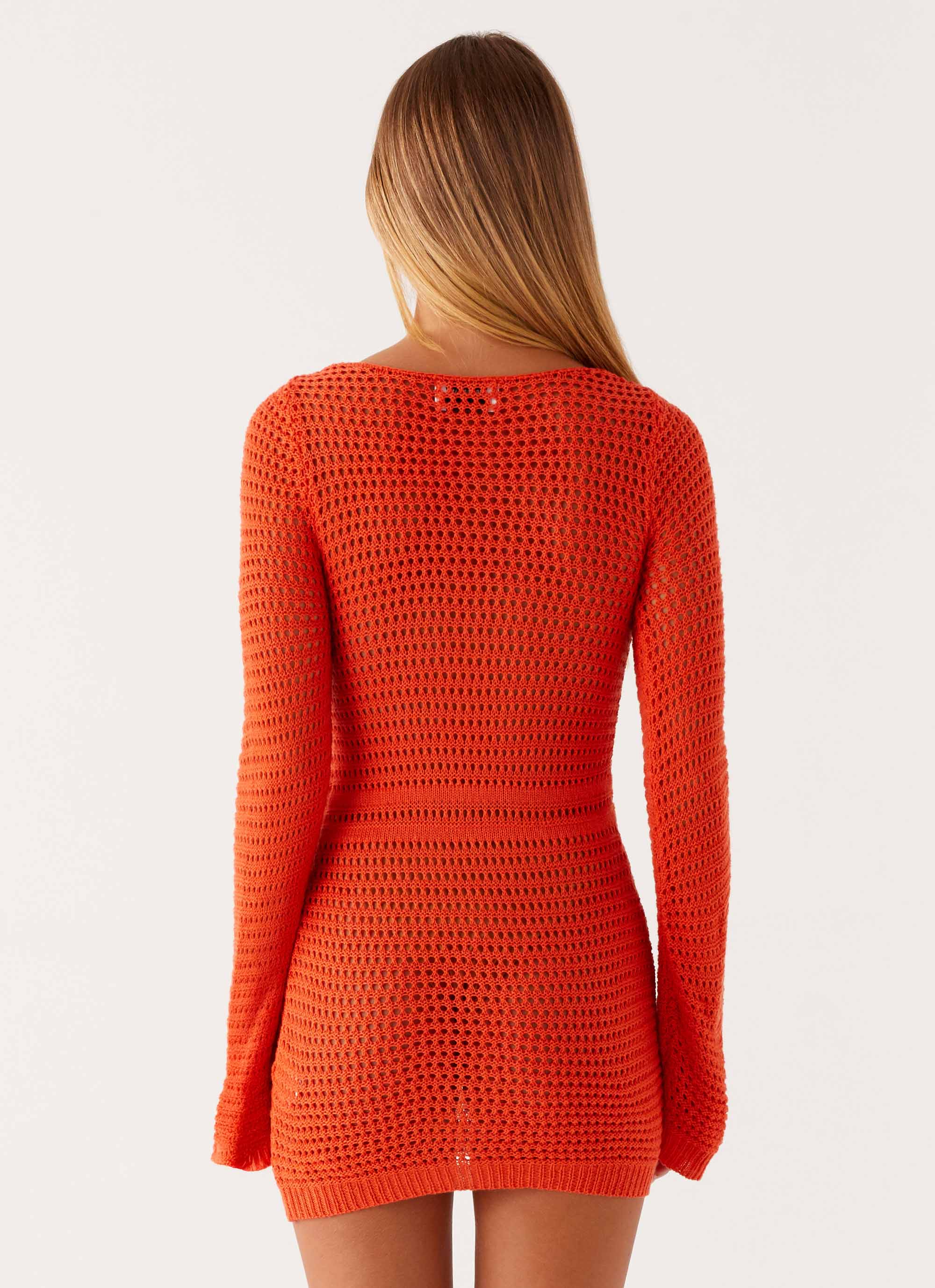 Sunriser Crochet Mini Dress - Red