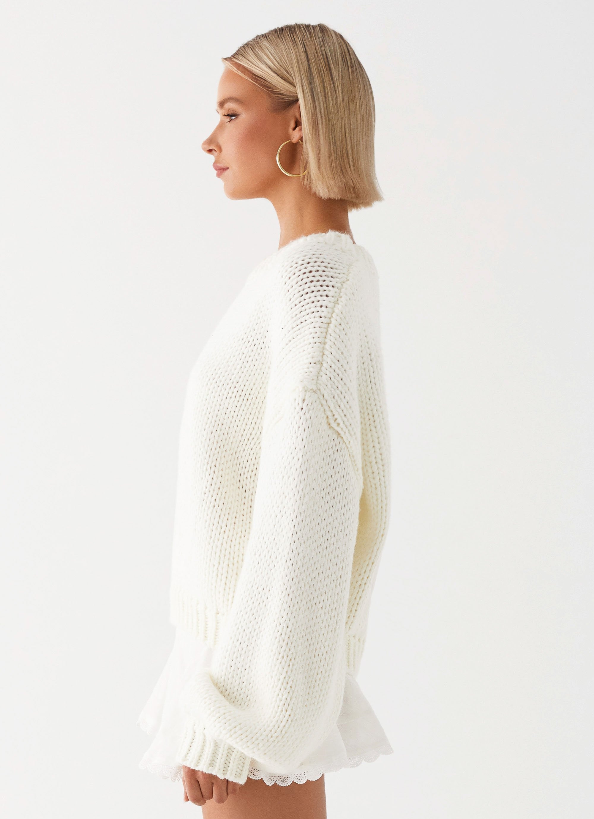 Costella Knit Sweater - Ivory