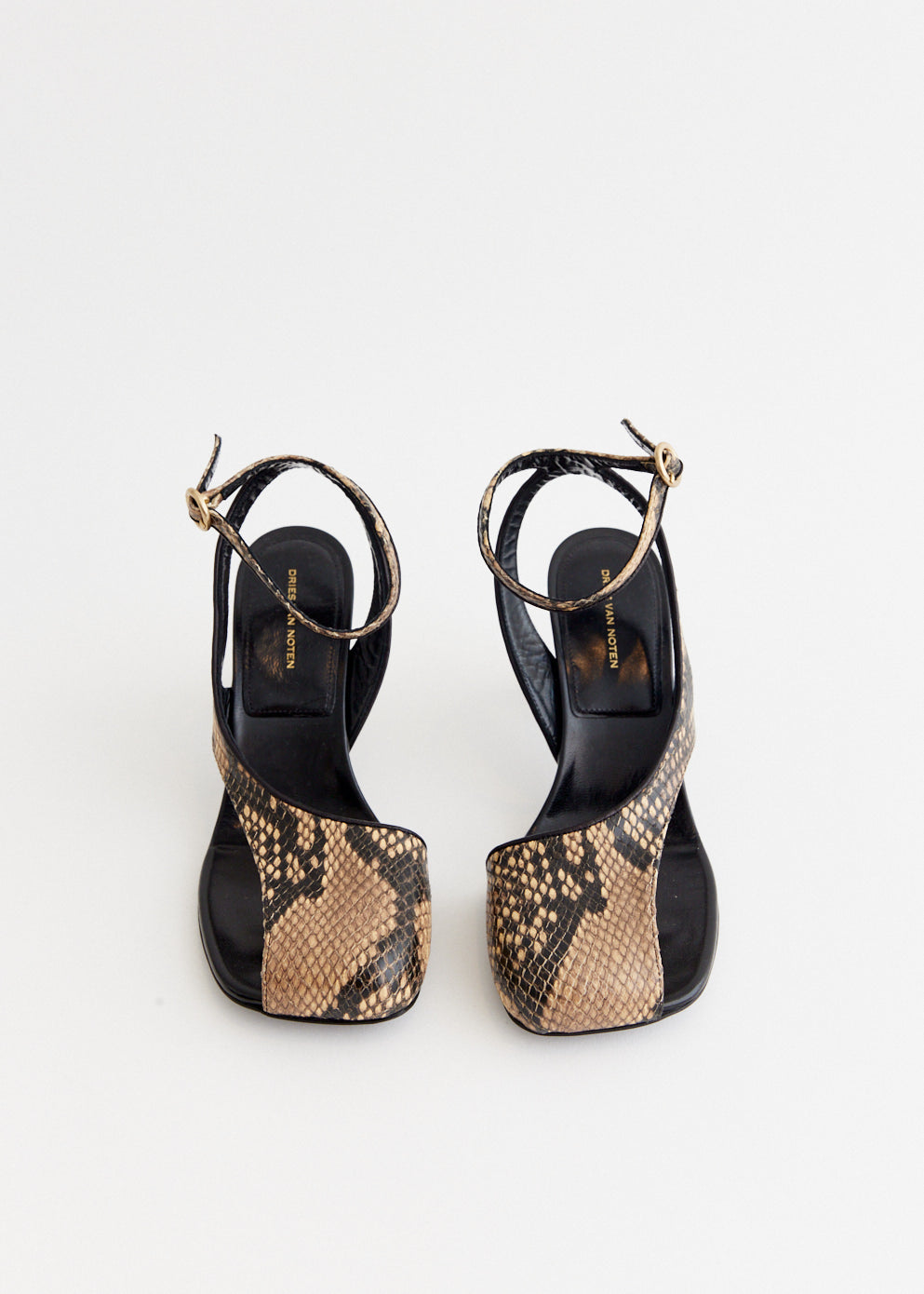 Asymmetric Virgo Leather Sandals