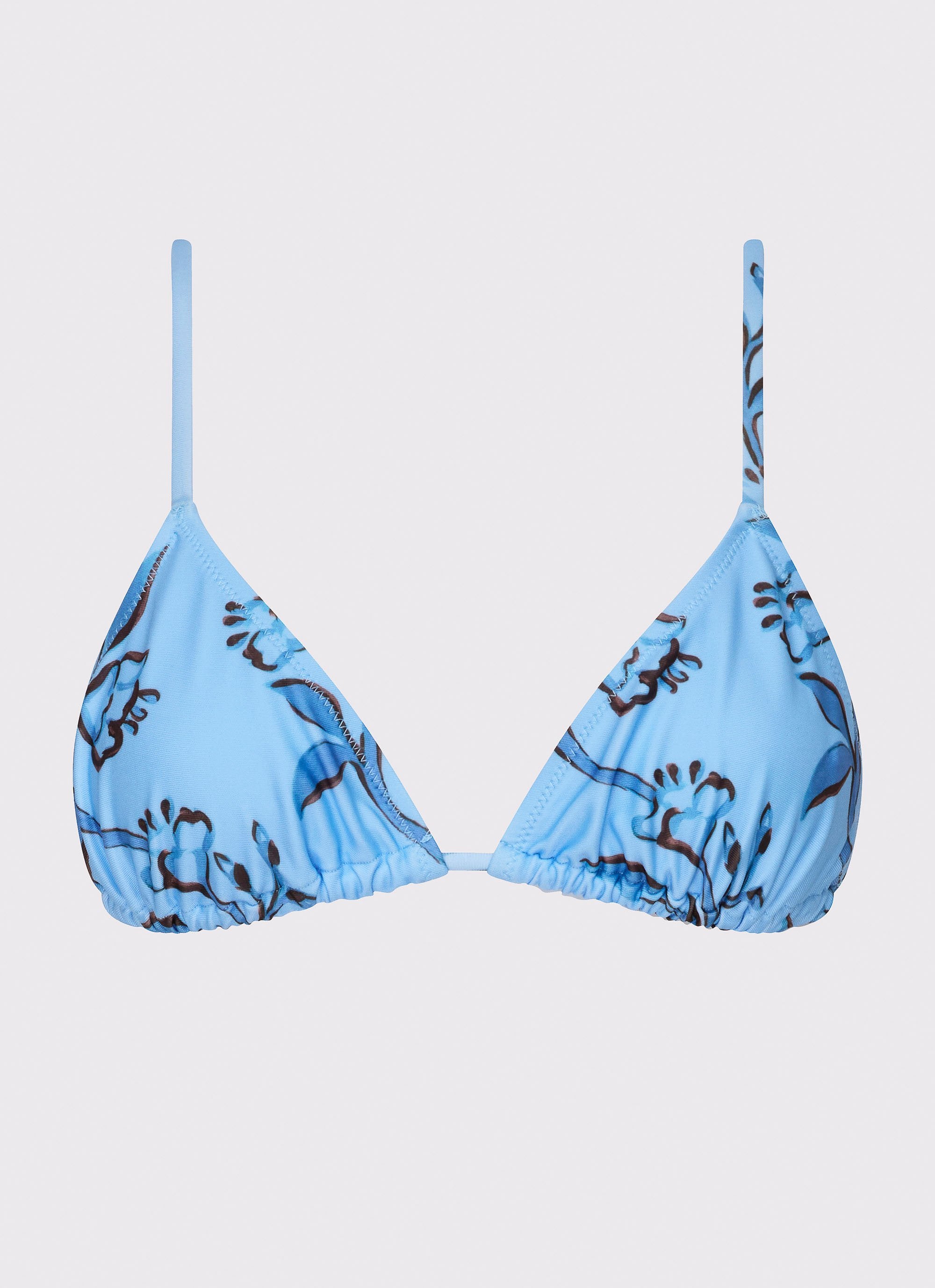 Calista Bikini Top - Blue Floral Print