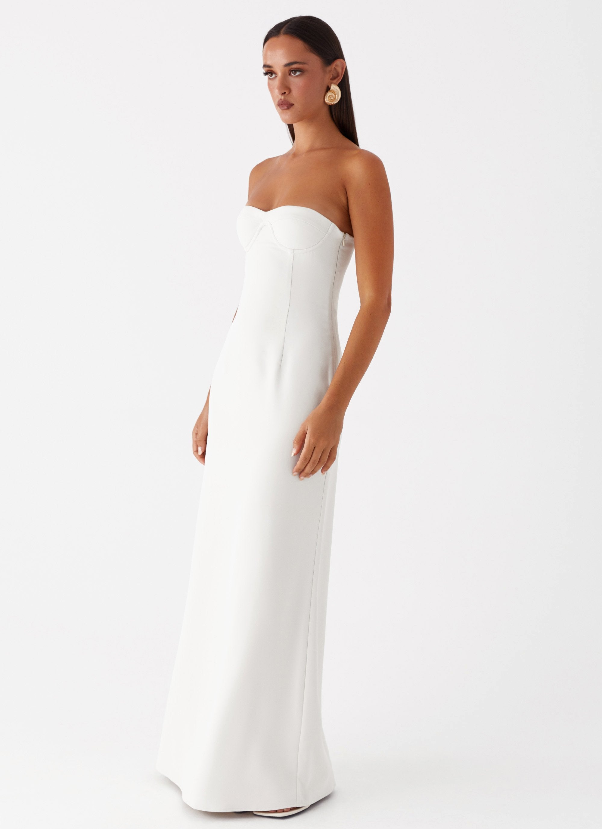 Tasmyn Bustier Maxi Dress - Stone