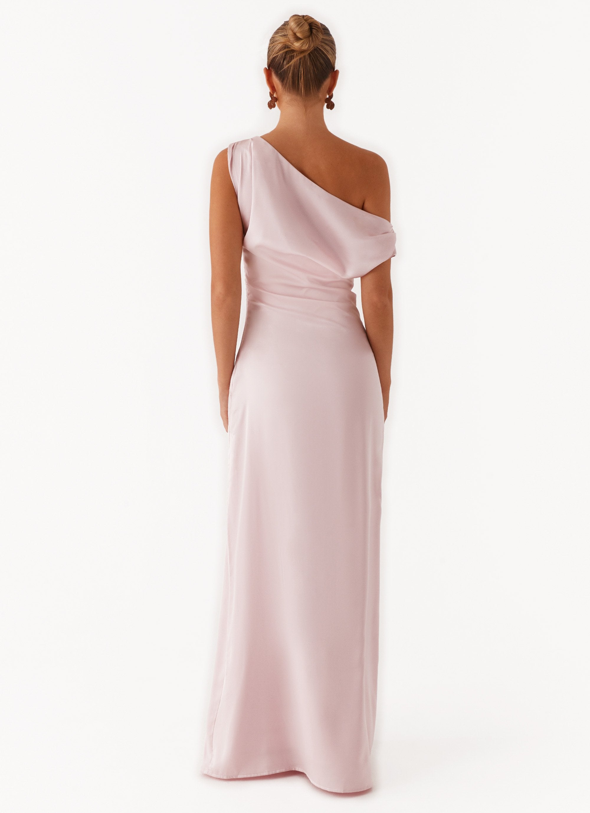 Heart Of Glass Satin Maxi Dress - Pink