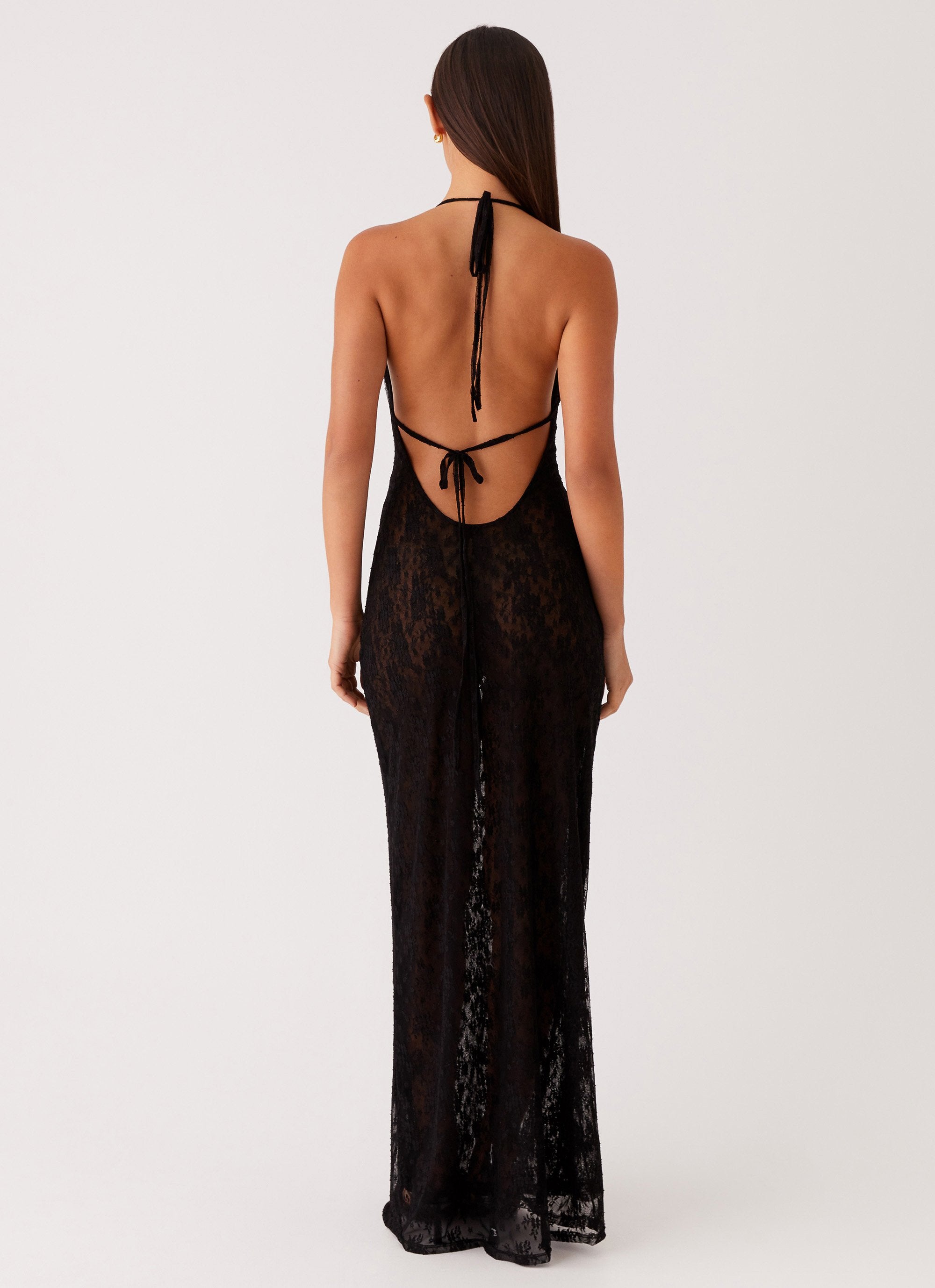 Champagne Coastline Maxi Dress - Black