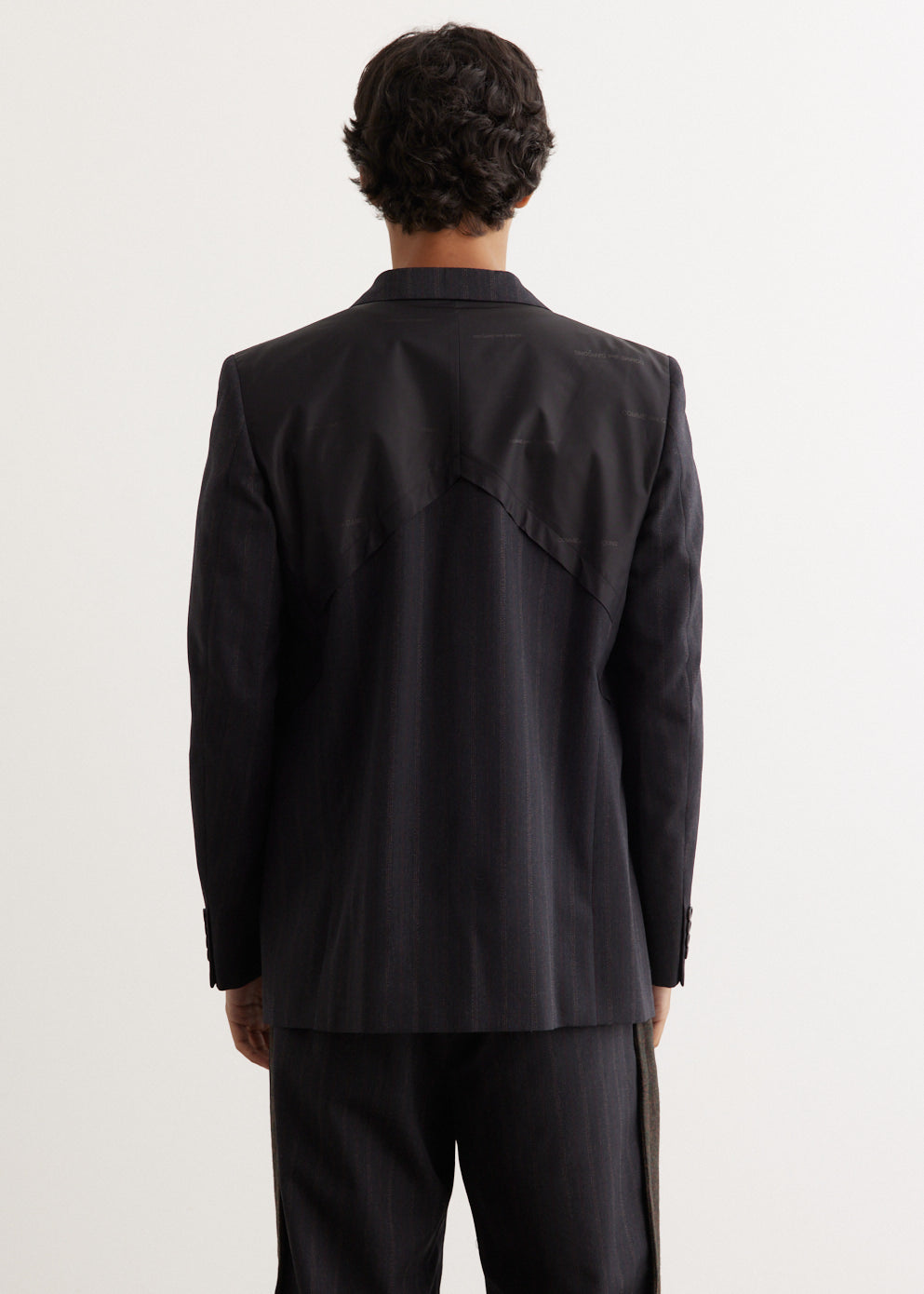 Jacquard Panel Stripe 3 Button Jacket