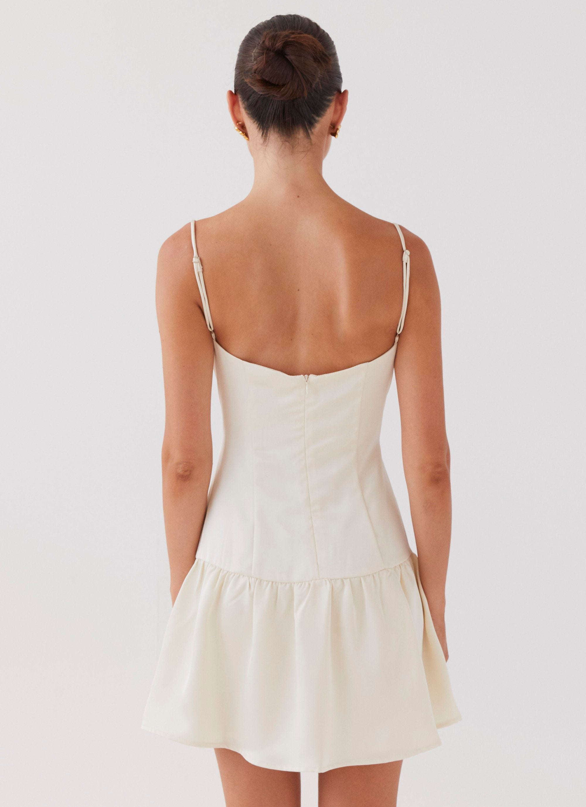 Take A Chance Bustier Mini Dress - Ivory