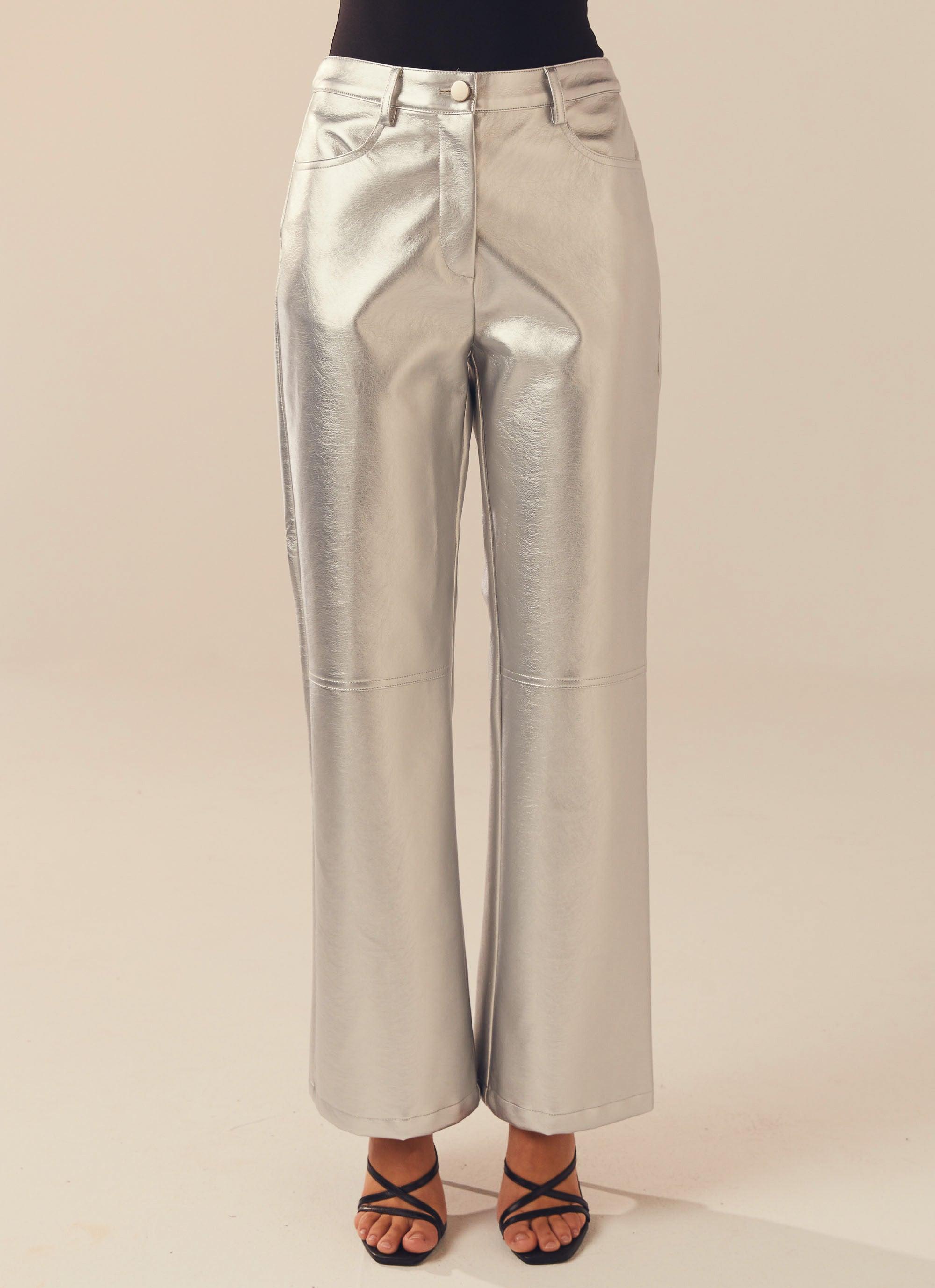 Moonlight Memories Pants - Silver PU