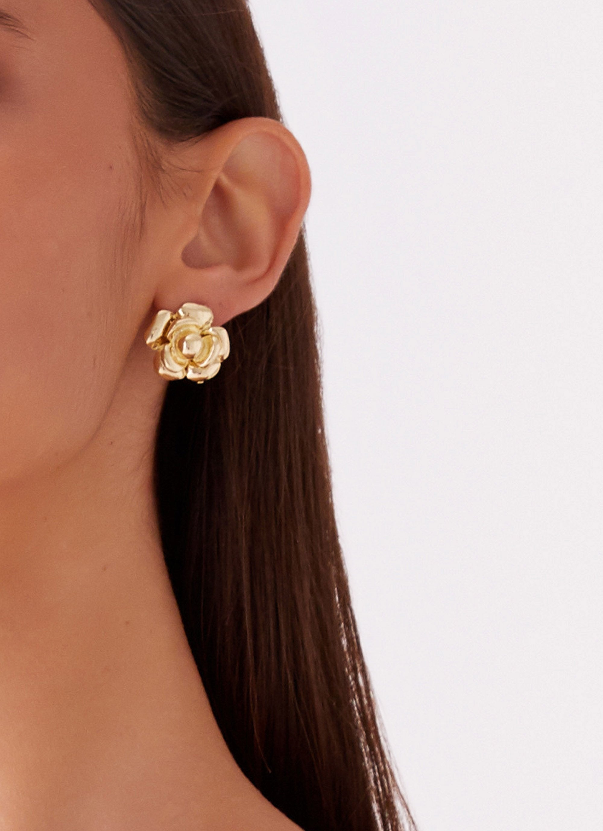 Pretty In Bloom Earrings - Gold