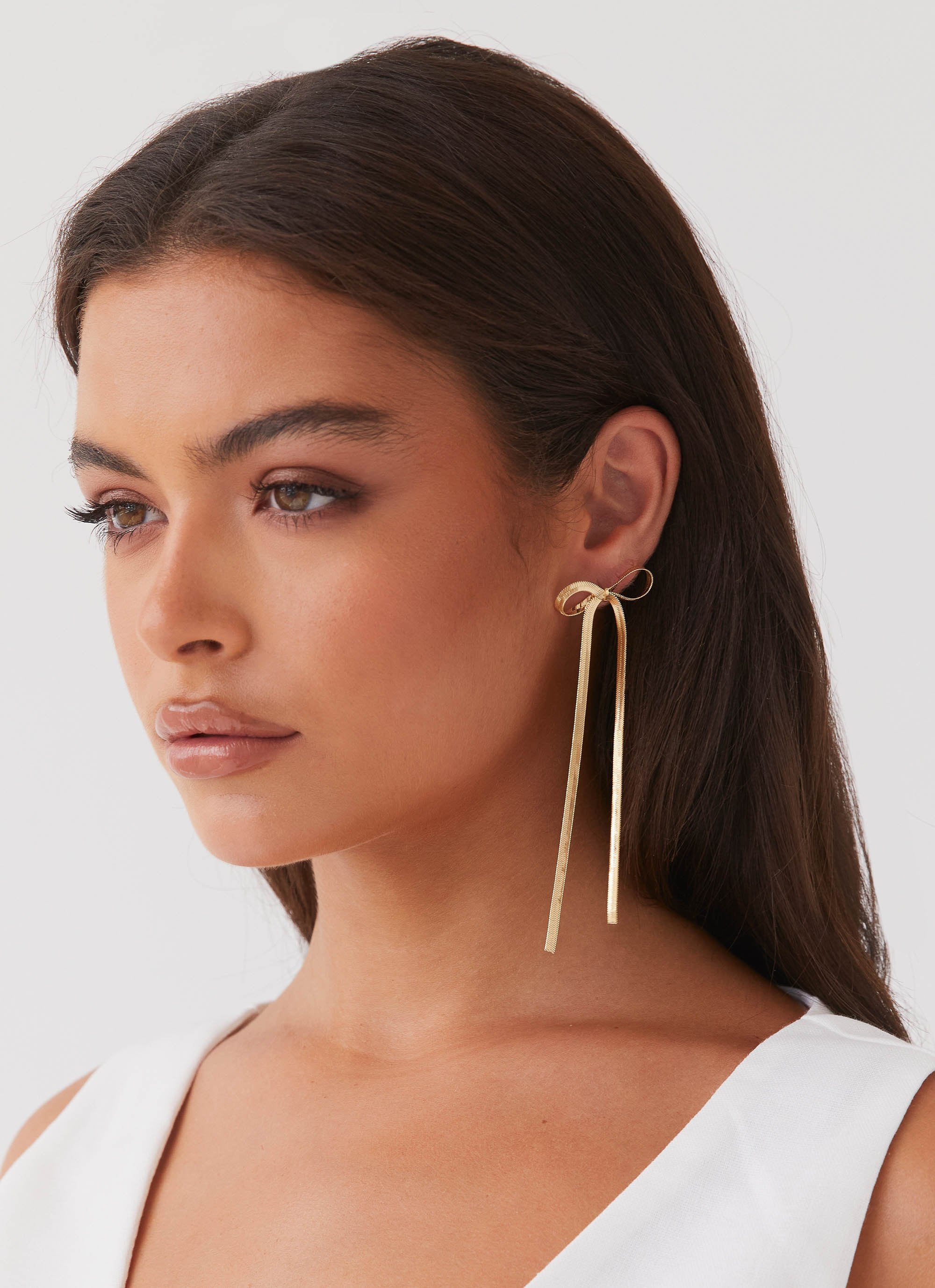 Tinka Bow Earrings - Gold