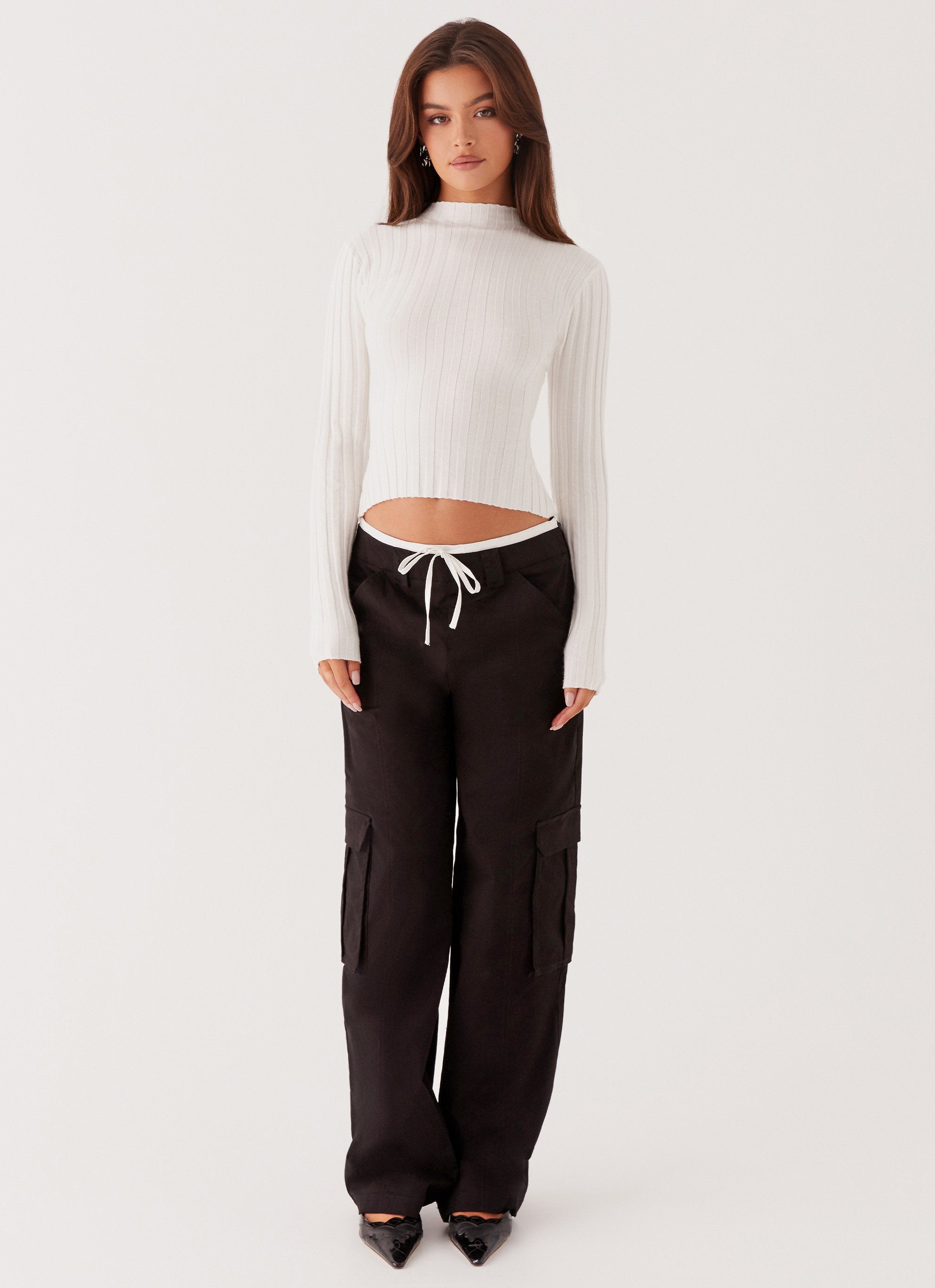 Grace Lily Cargo Pants - Black