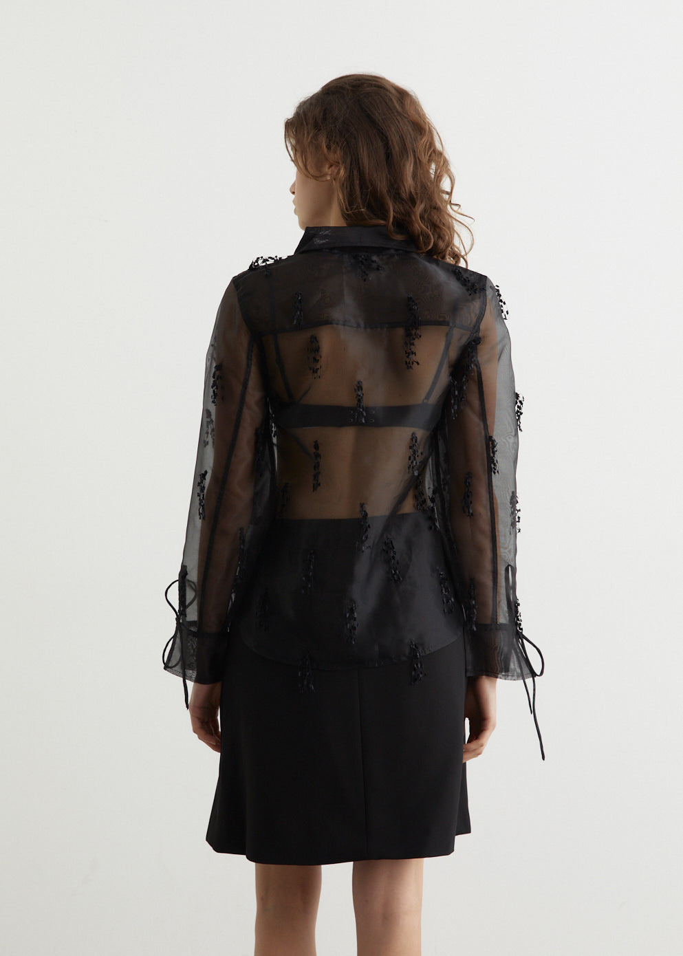 Fringed Organza Shirt