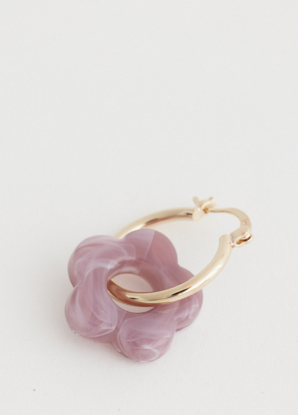Hoop And Flower Earring