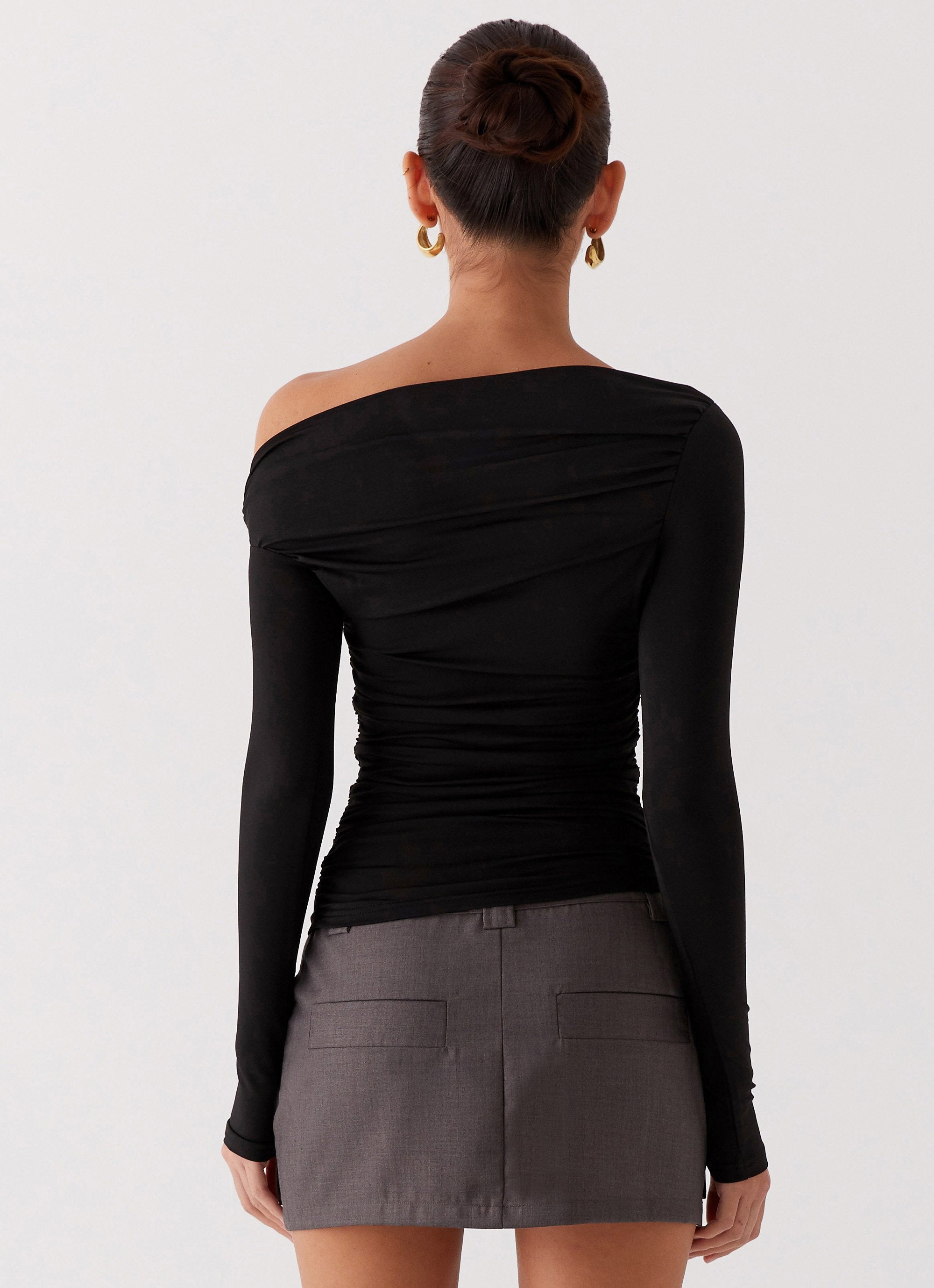 Seraphina Long Sleeve Top - Black