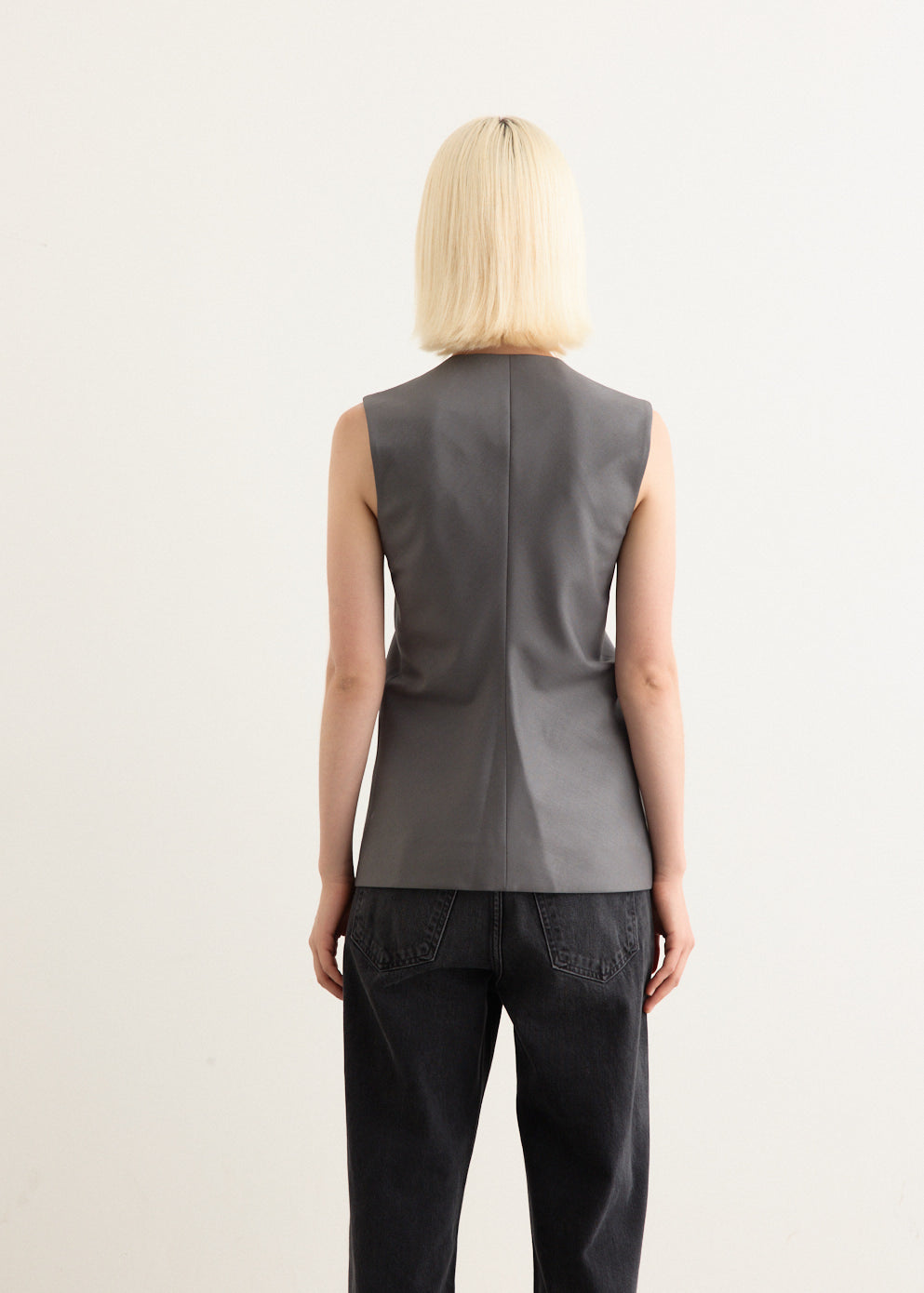 Waist Point Wool Vest