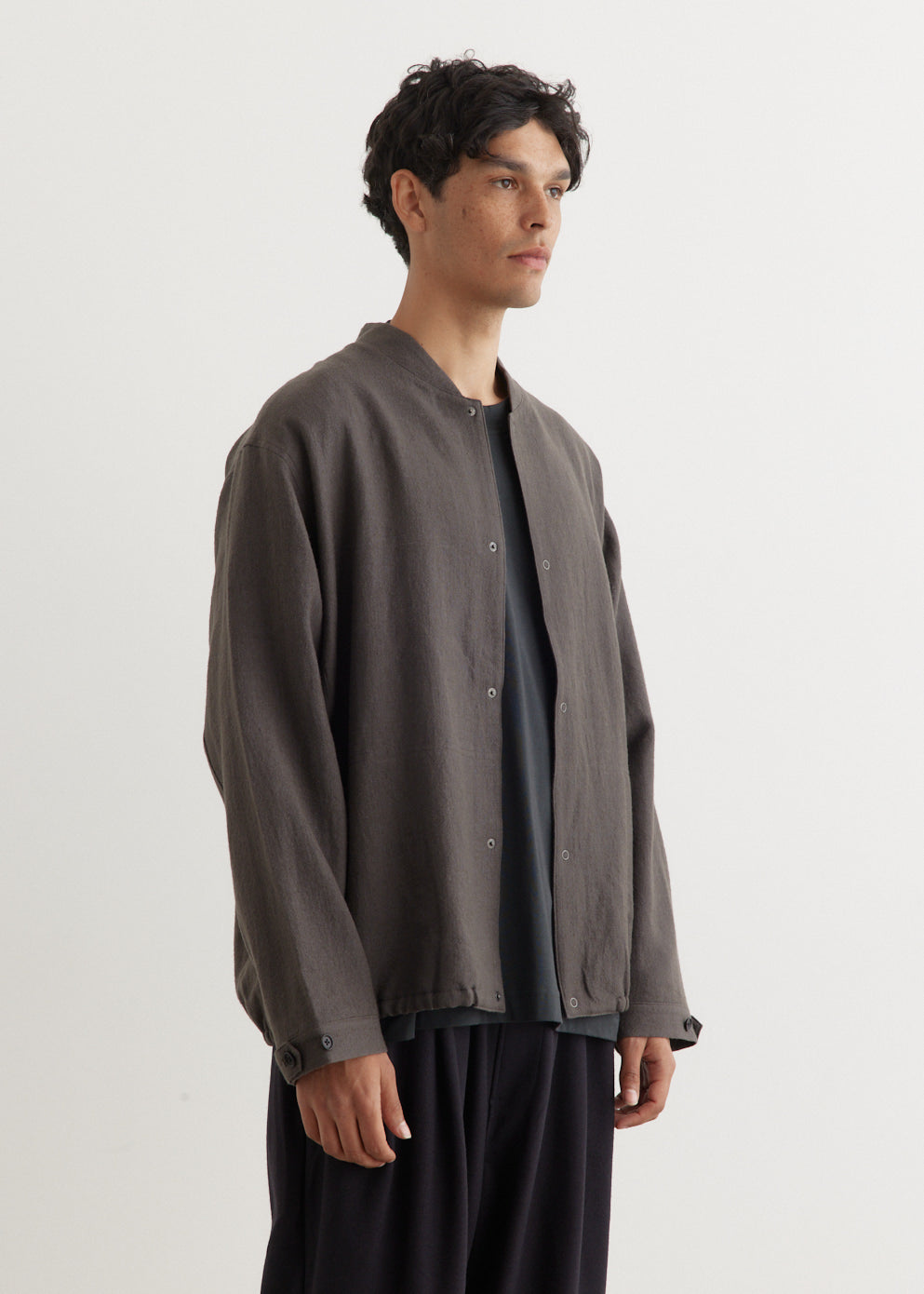 Linen Wool Mix Blouson