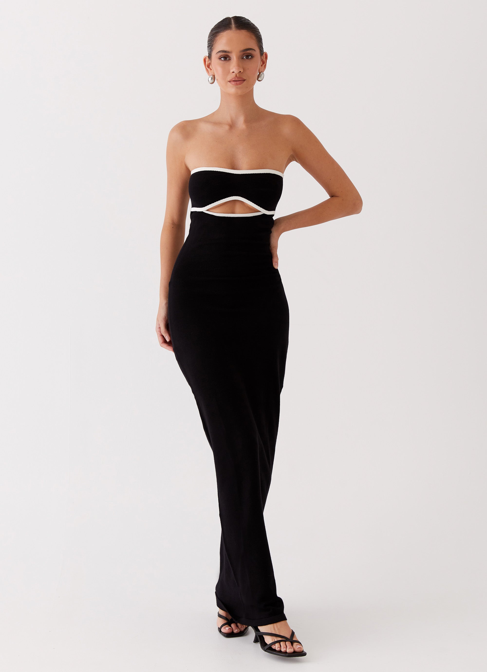 When In Rome Knit Maxi Dress - Black