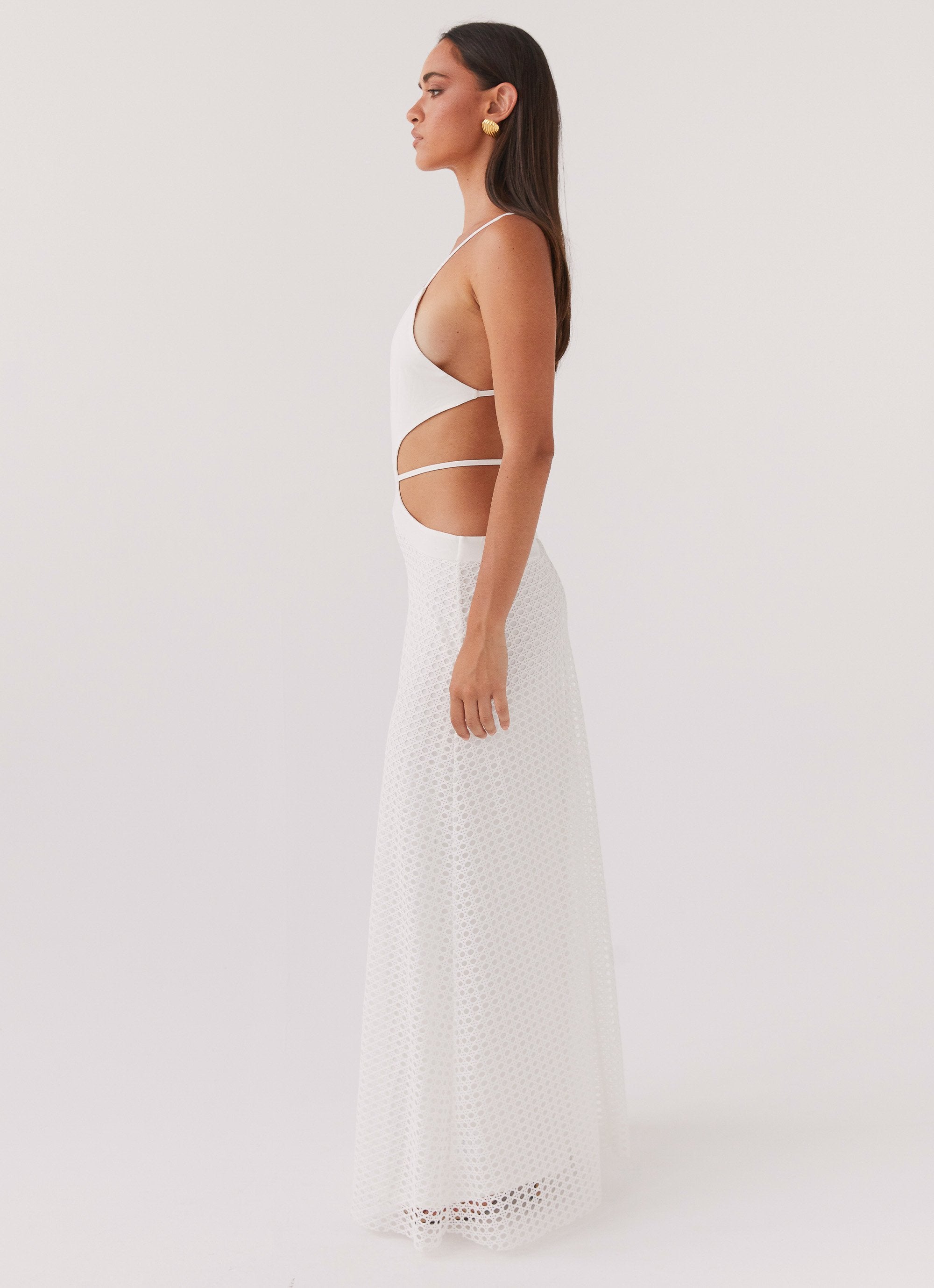 Enchanted Melodies Maxi Dress - White