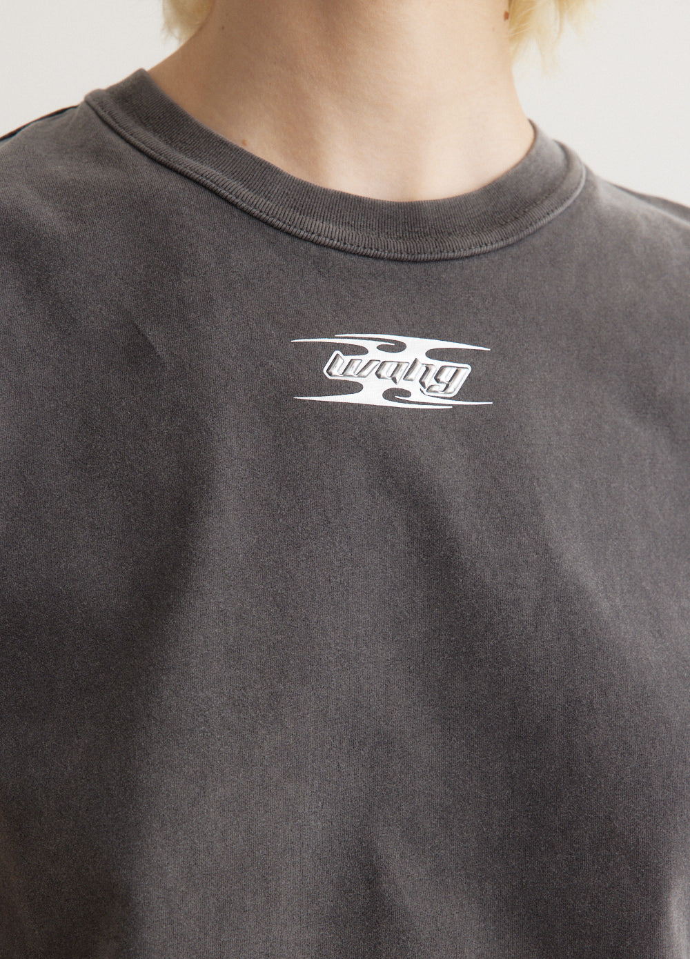 Shrunken T-Shirt With Blade Logo