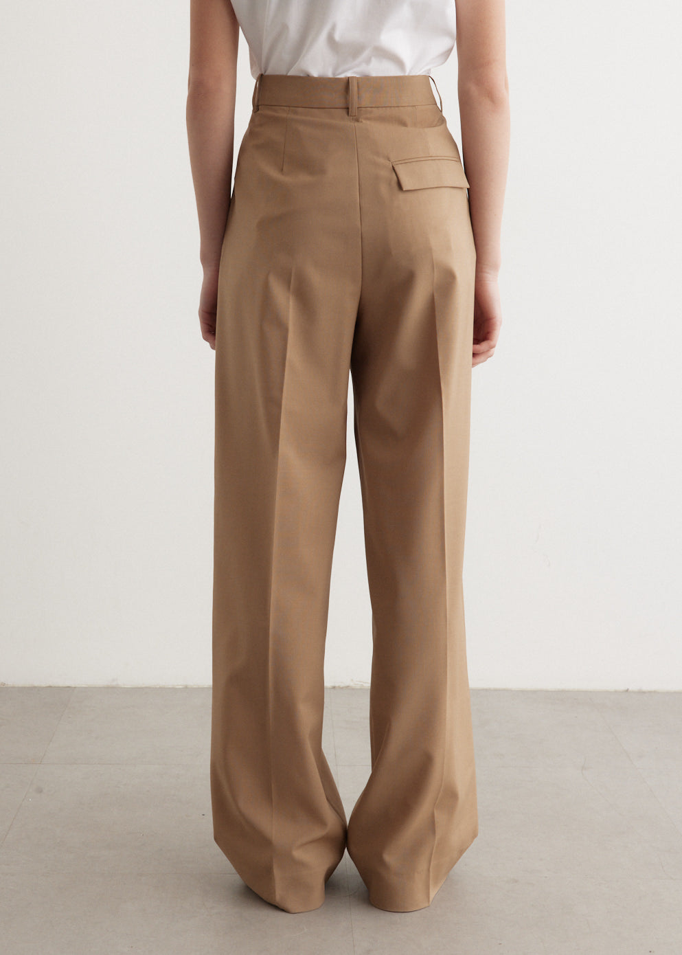 Wide Leg Pleated Trousers