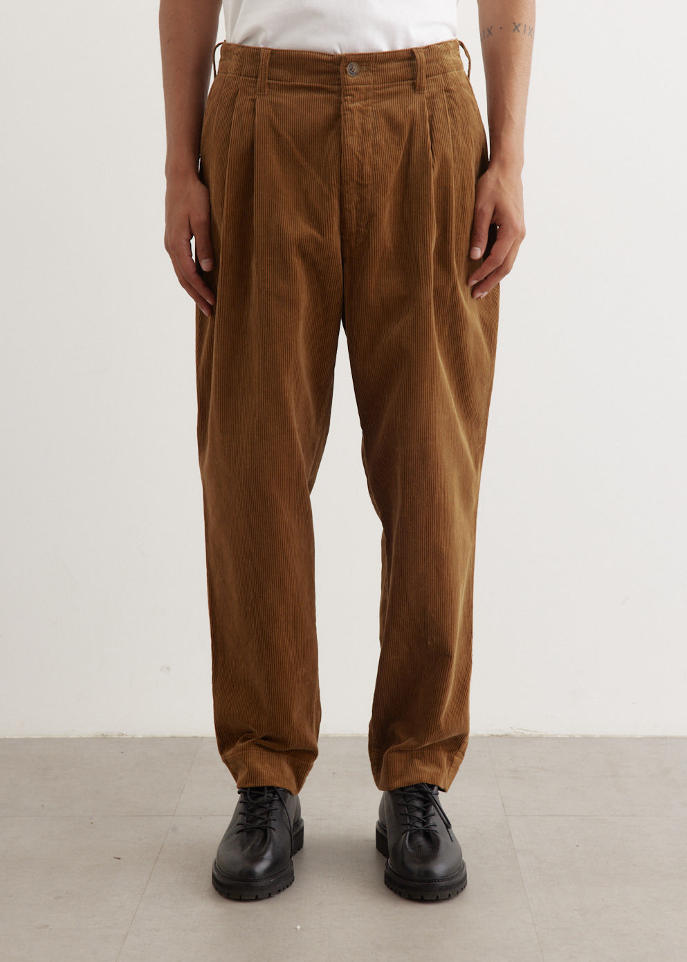 Moleskin x Corduroy Panel Pants