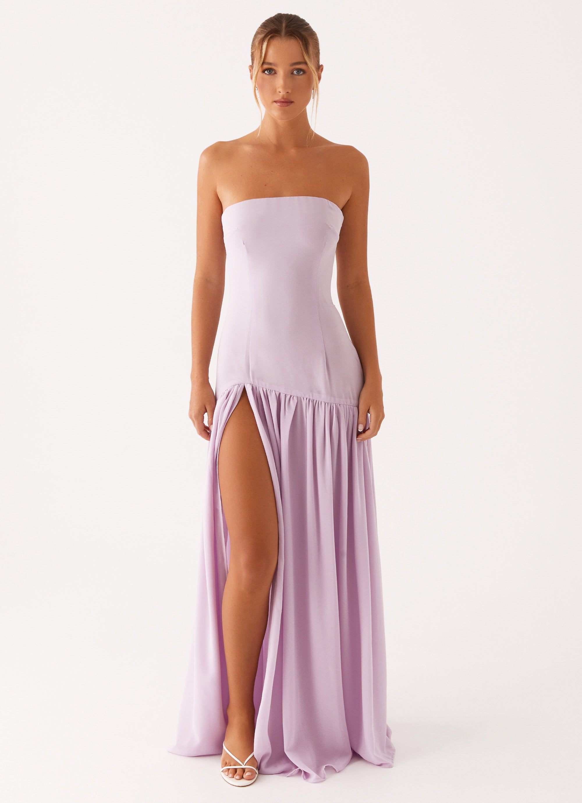 Eden Strapless Maxi Dress - Lilac