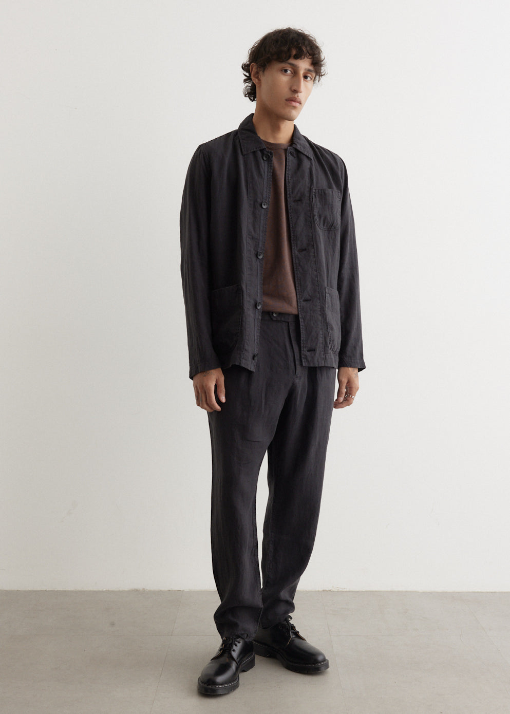 Pleated Linen Chino