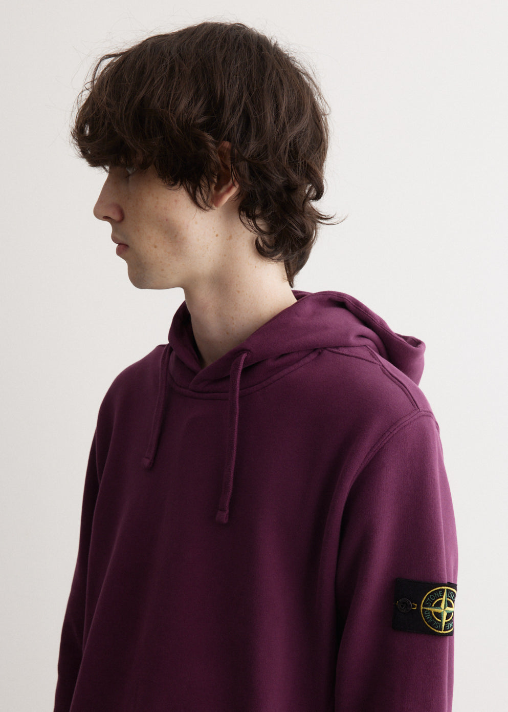 Badge Garment Dyed Hooded Sweatshirt