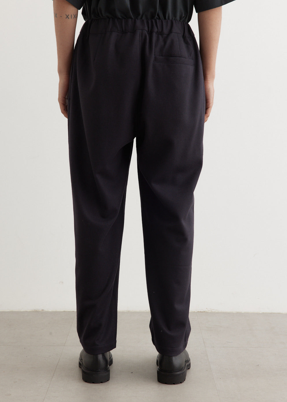 Wool Jersey Two Tuck Pants