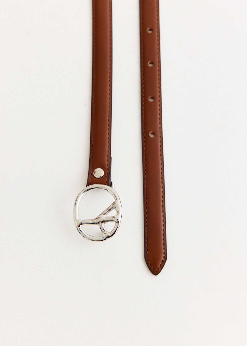 Peace Buckle Narrow Belt