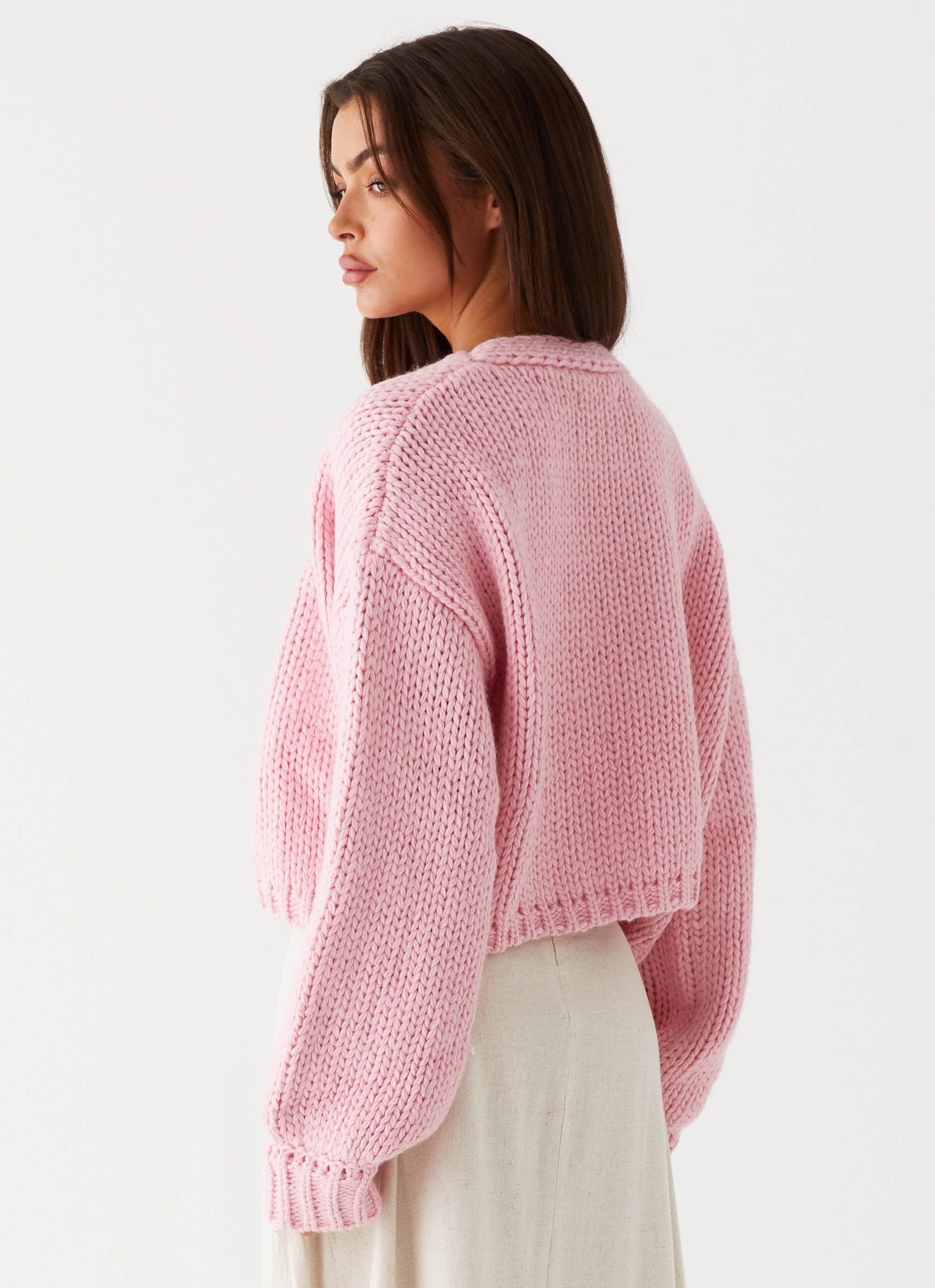 Jasleen Knit Cardigan - Pink