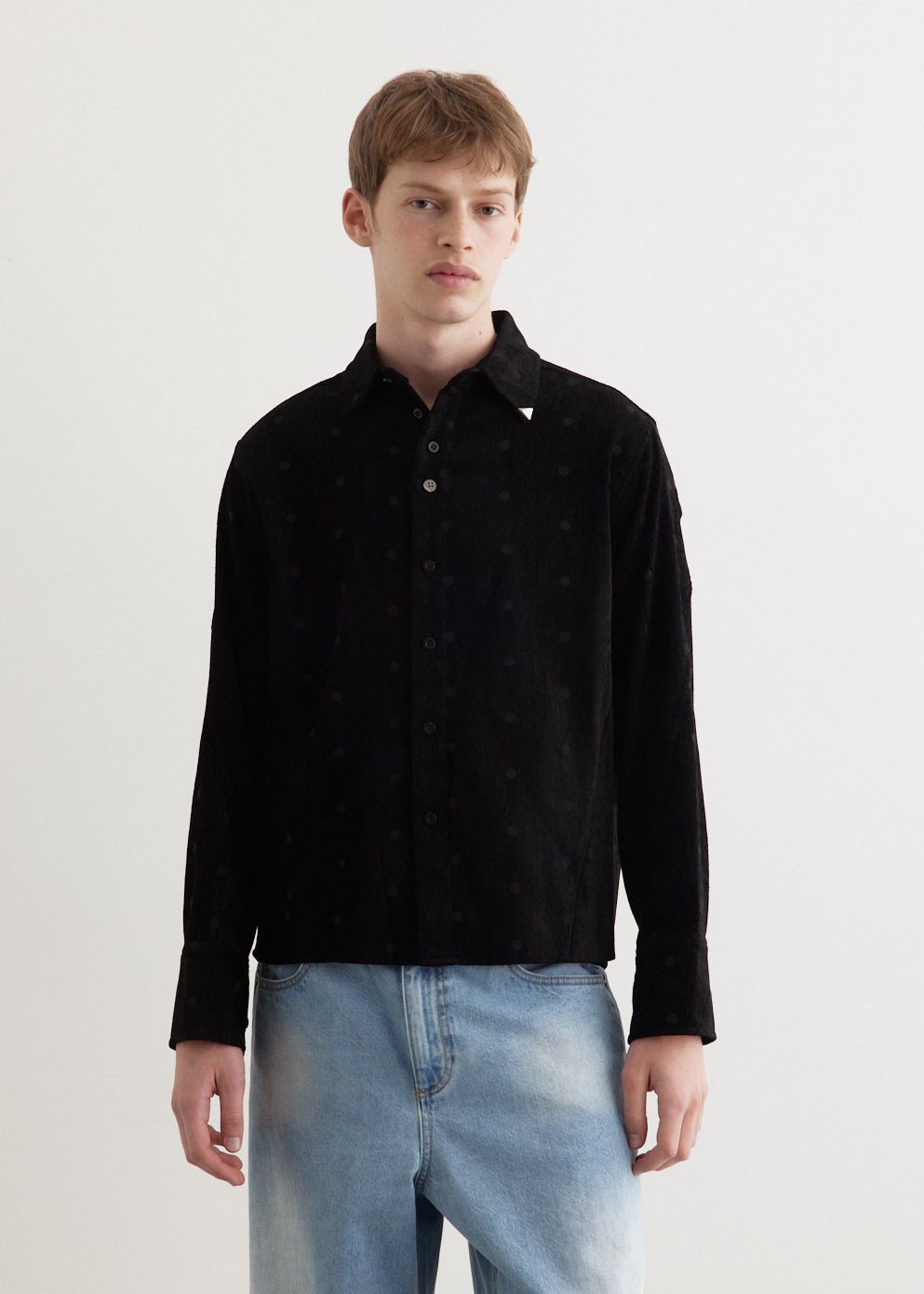 Pola Dot Jacquard Shirt