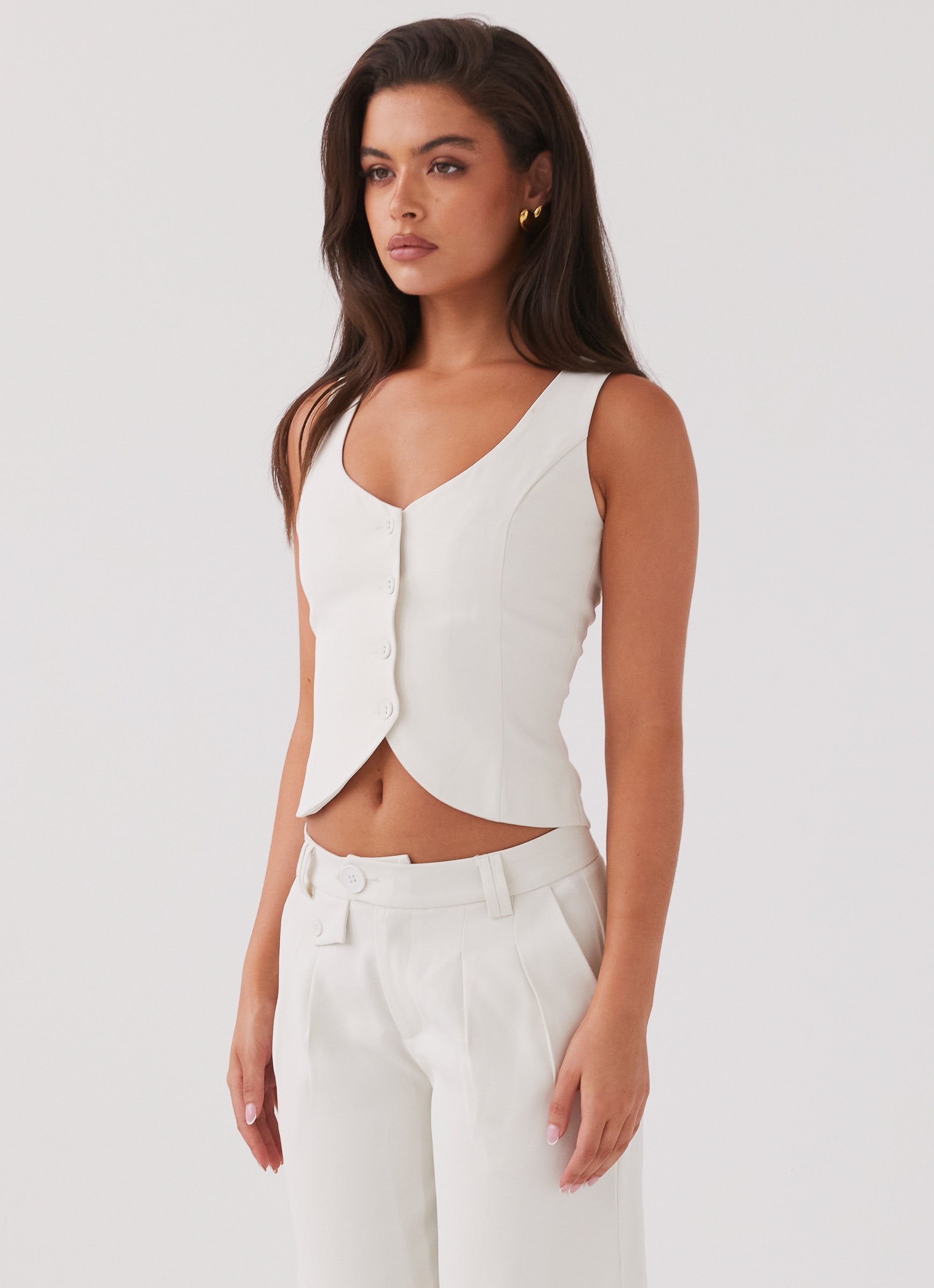 Tammy Suiting Vest - Ivory