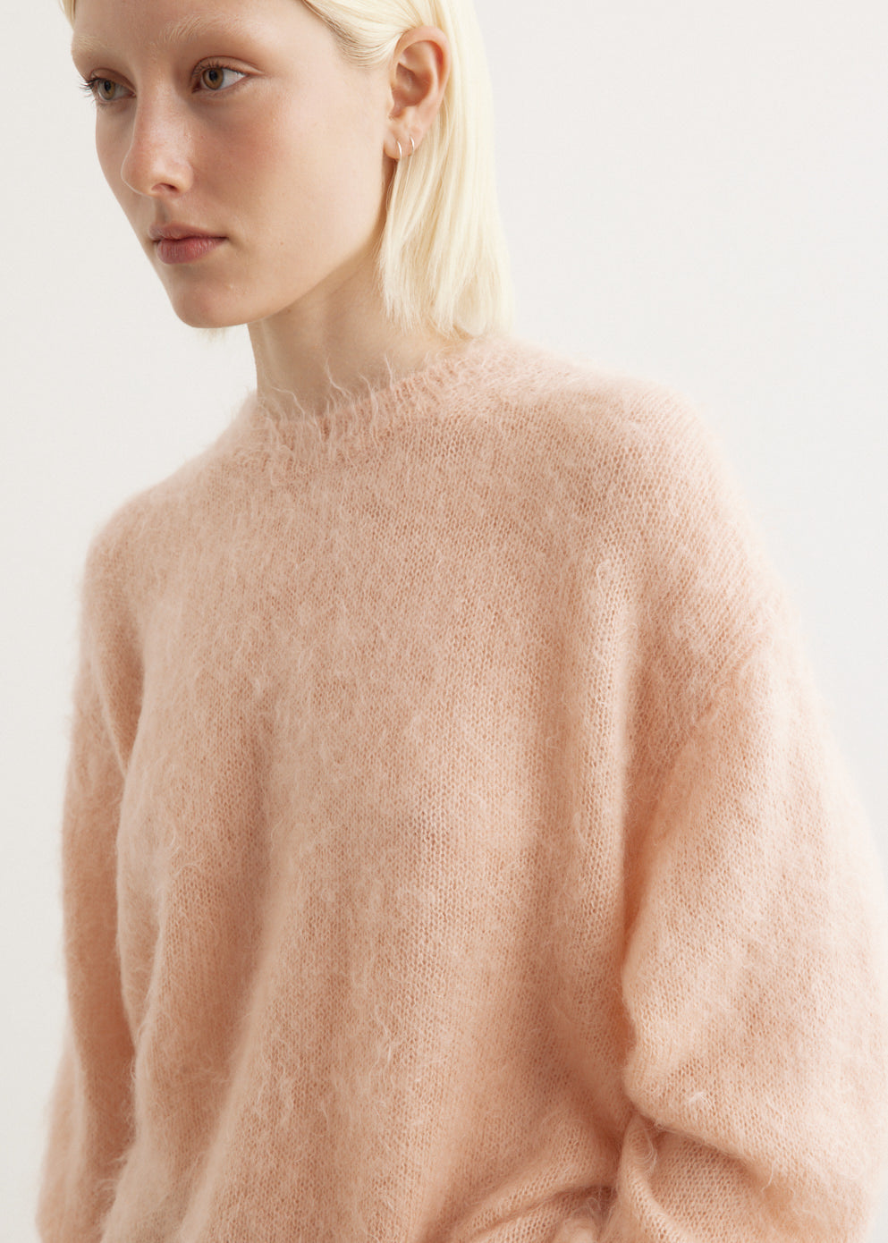 Brushed Super Kid Mohair Knit Pullover