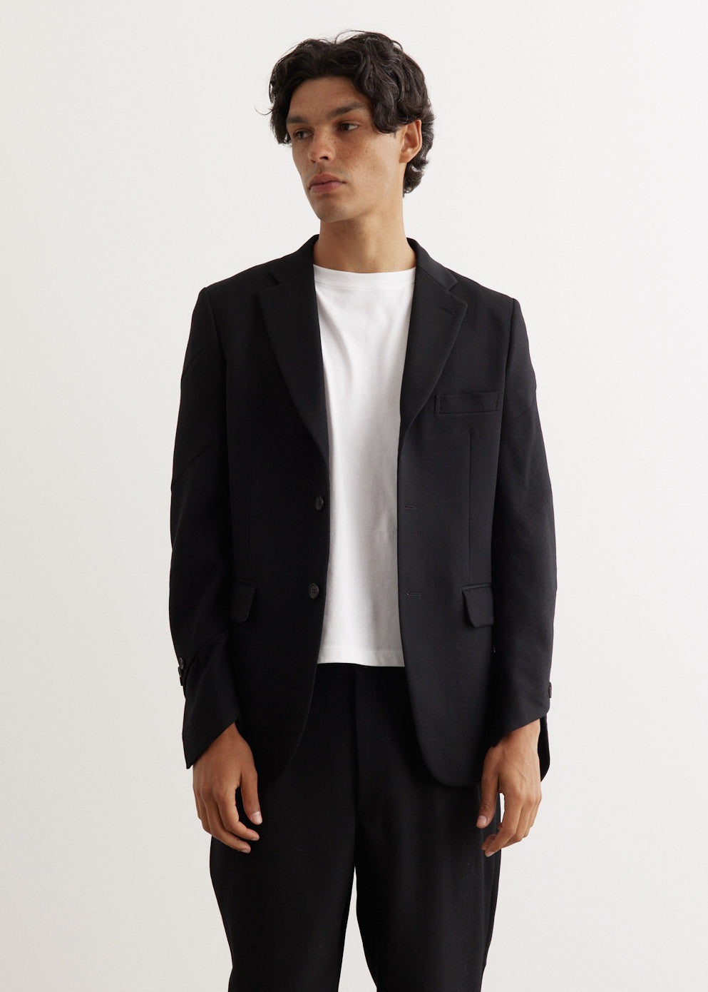 Gabardine Spiral Sleeve 2 Button Jacket