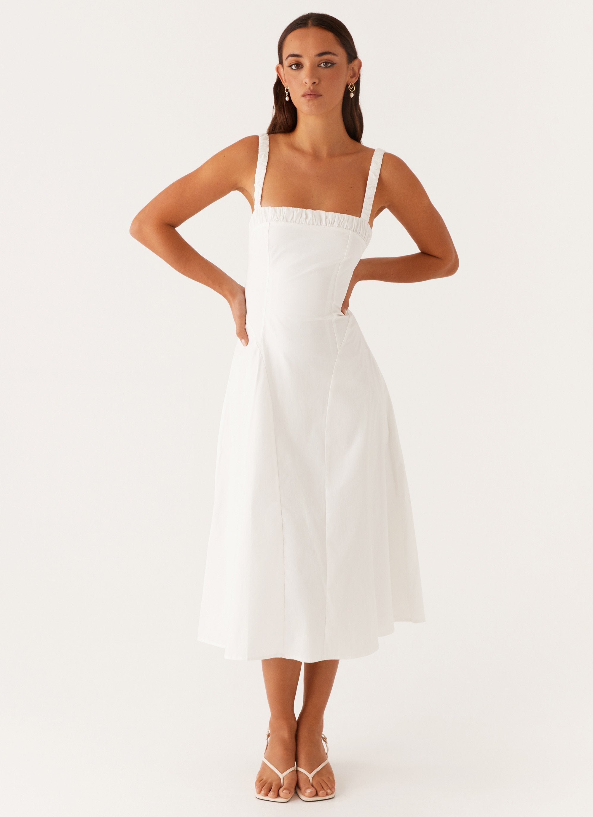 Enola Midi Dress - White