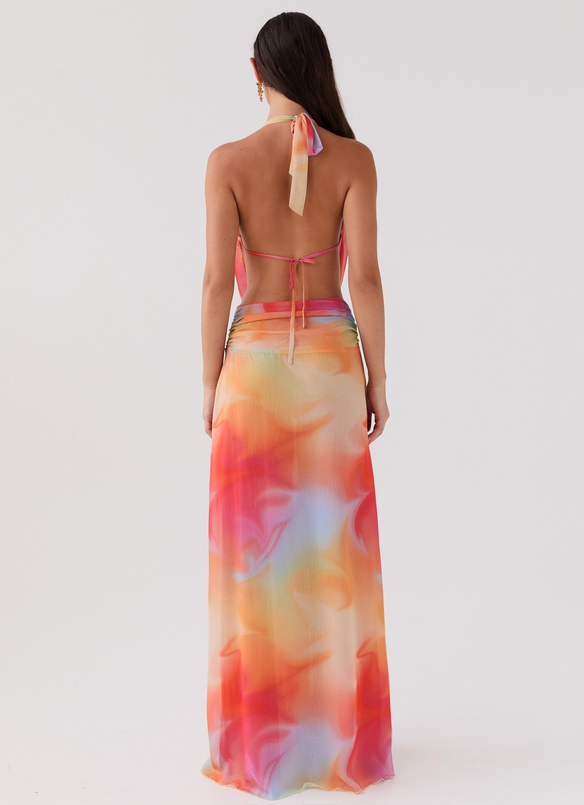 Elysia Chiffon Maxi Dress - Rainbow