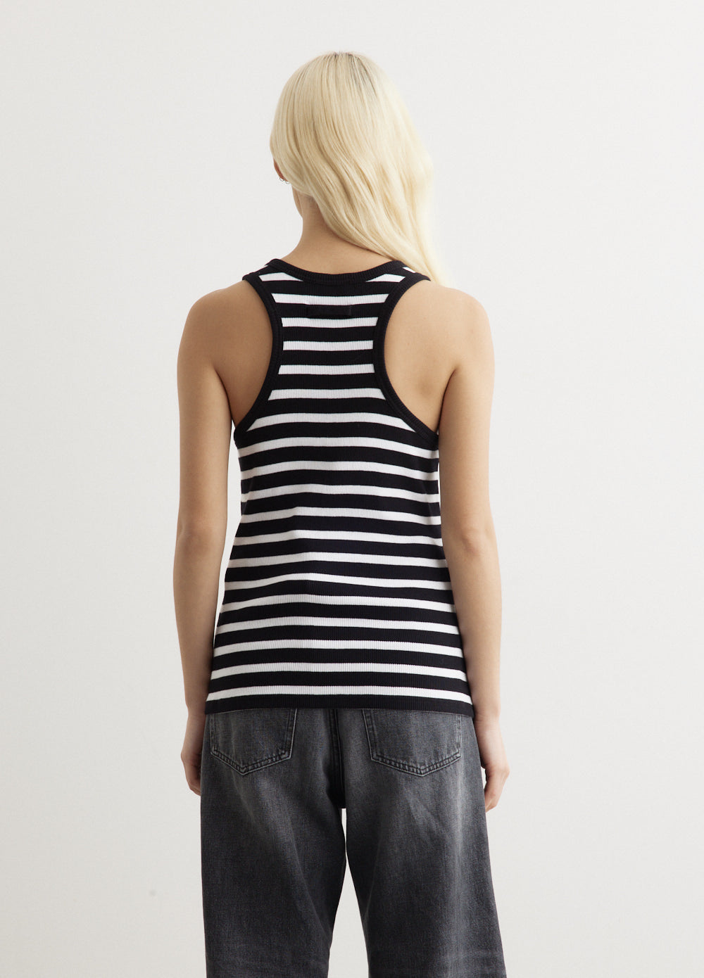 Ribbed Mariniere Tank Top