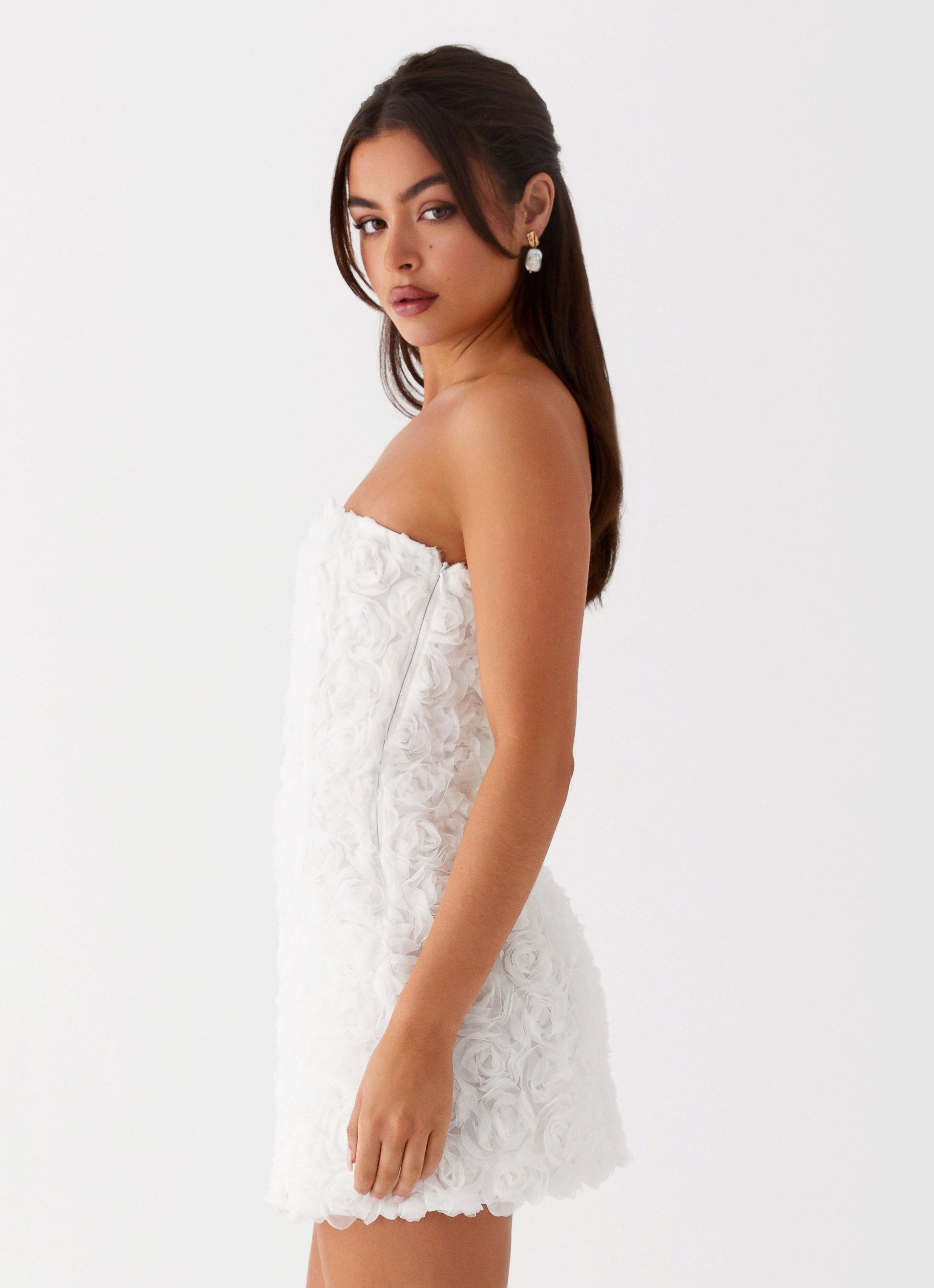 Ayanna Strapless Mini Dress - White