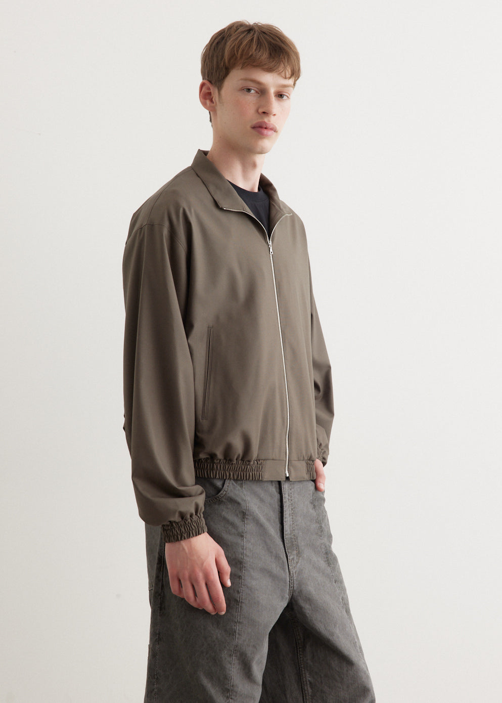 Super Fine Tropical Wool Zip Blouson