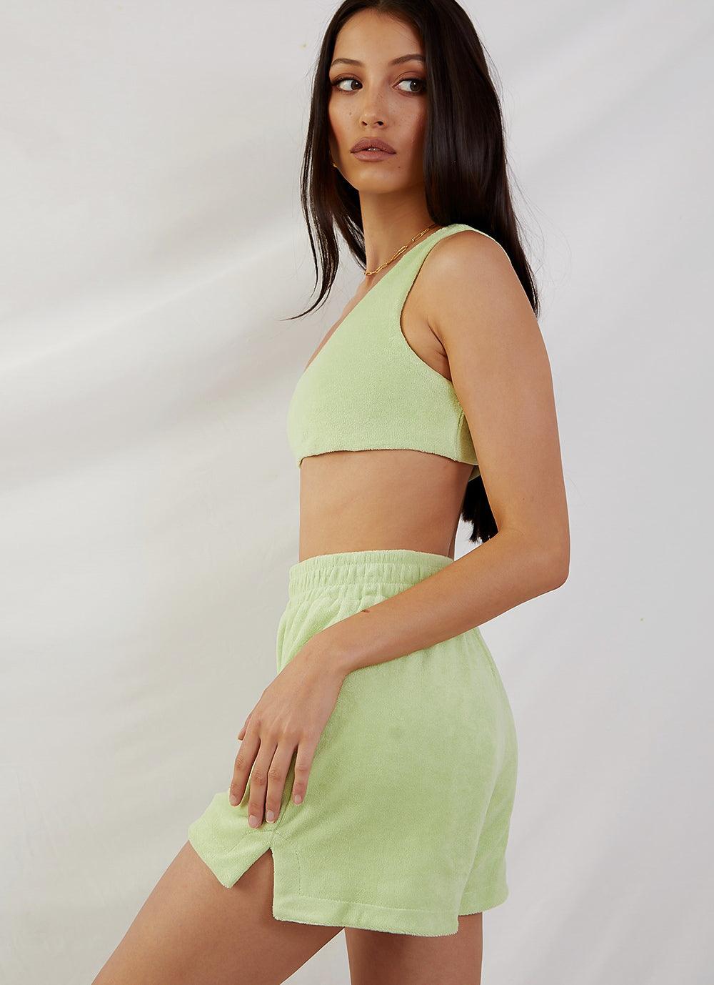 Solstice Terry Crop Top - Green