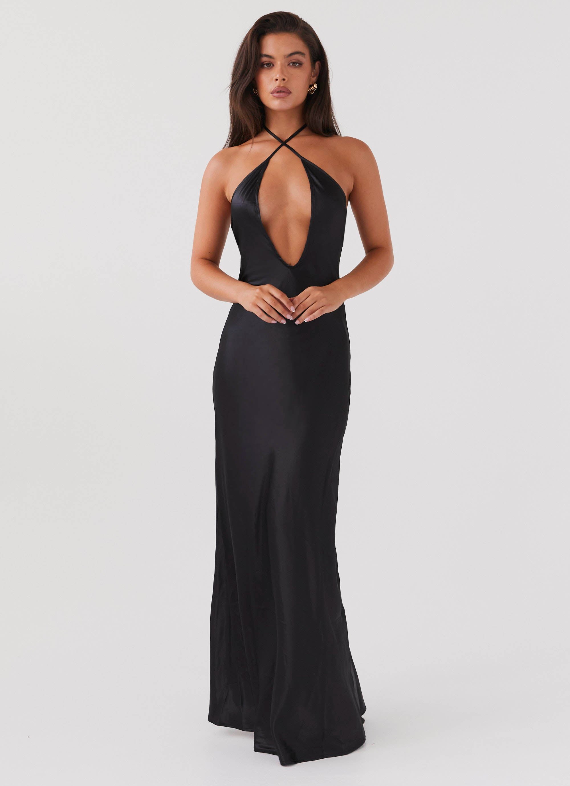 Noir Symphony Maxi Dress - Black